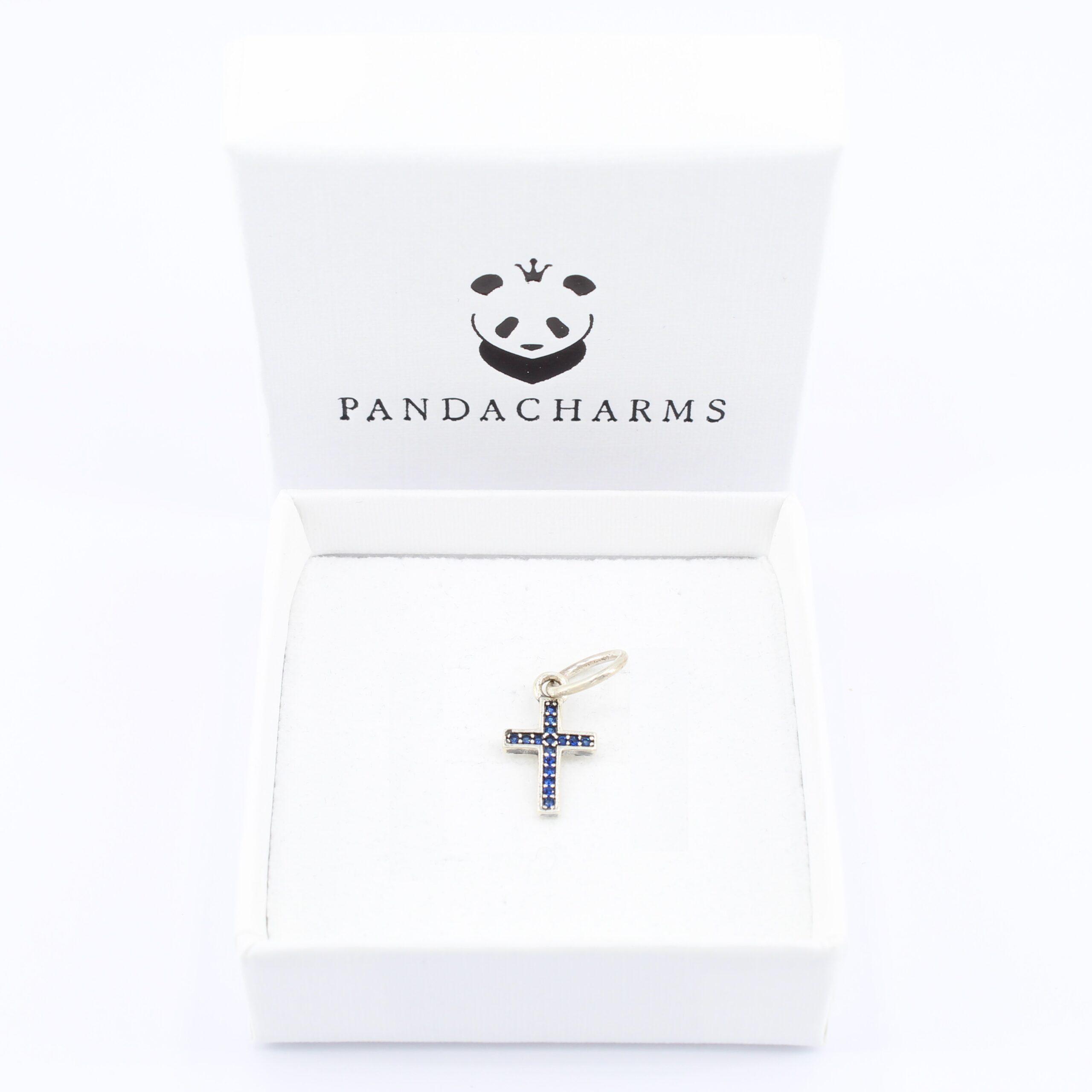 Blaues Kreuz Charm Anhänger 2 Blaues Kreuz Charm Anhänger