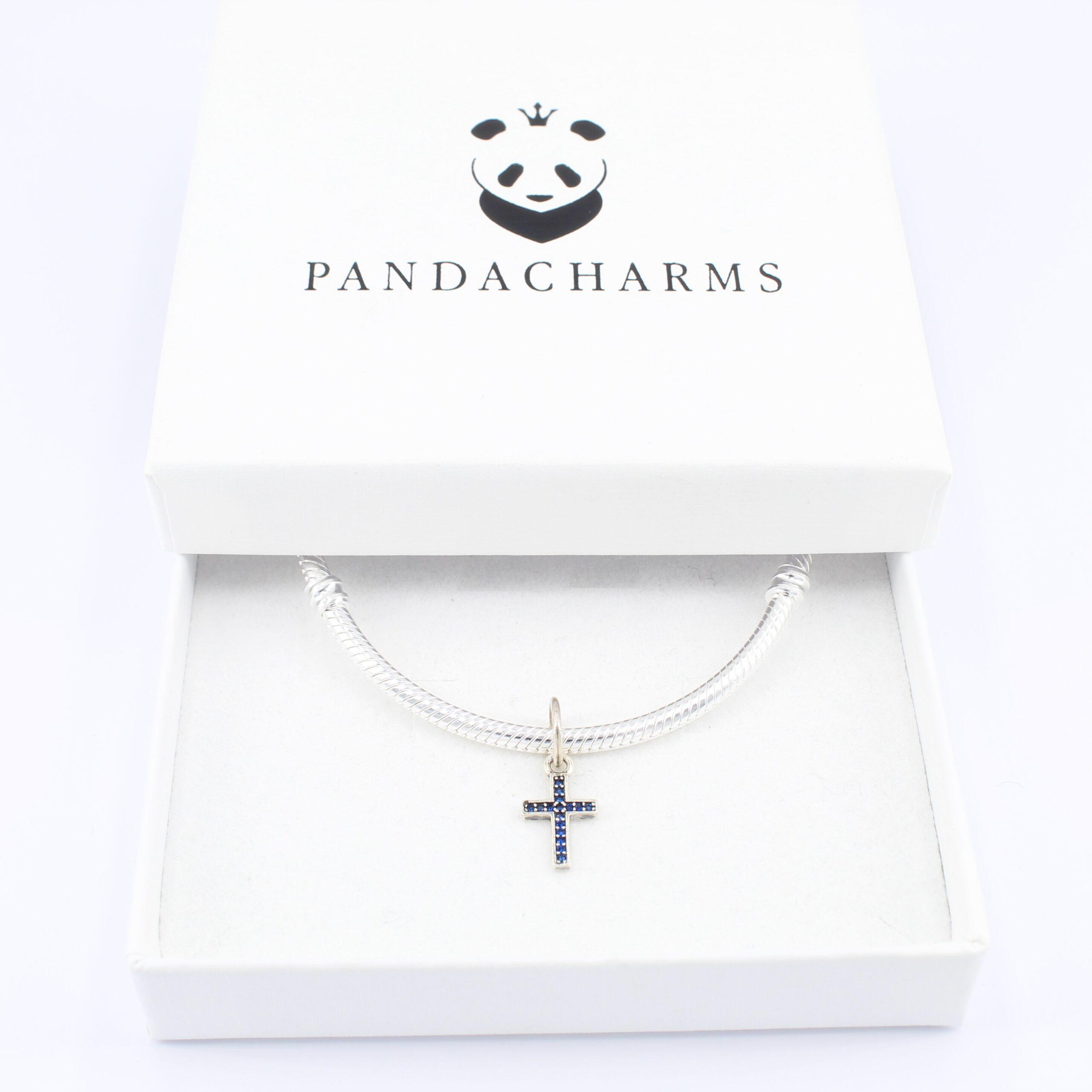 Blaues Kreuz Charm Anhänger 3 Blaues Kreuz Charm Anhänger