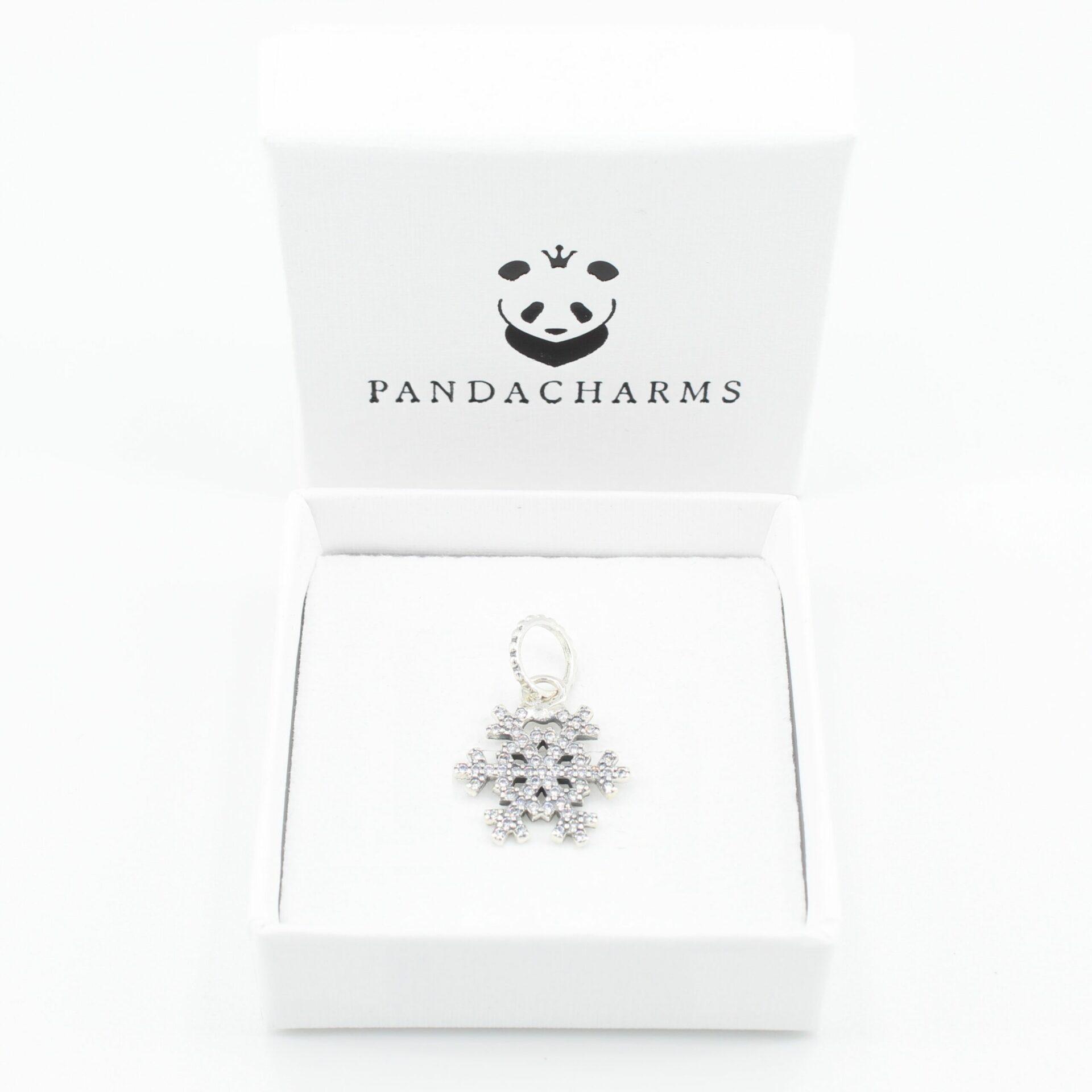 Glitzernde Schneeflocke Charm Anhänger 2 Glitzernde Schneeflocke Charm Anhänger