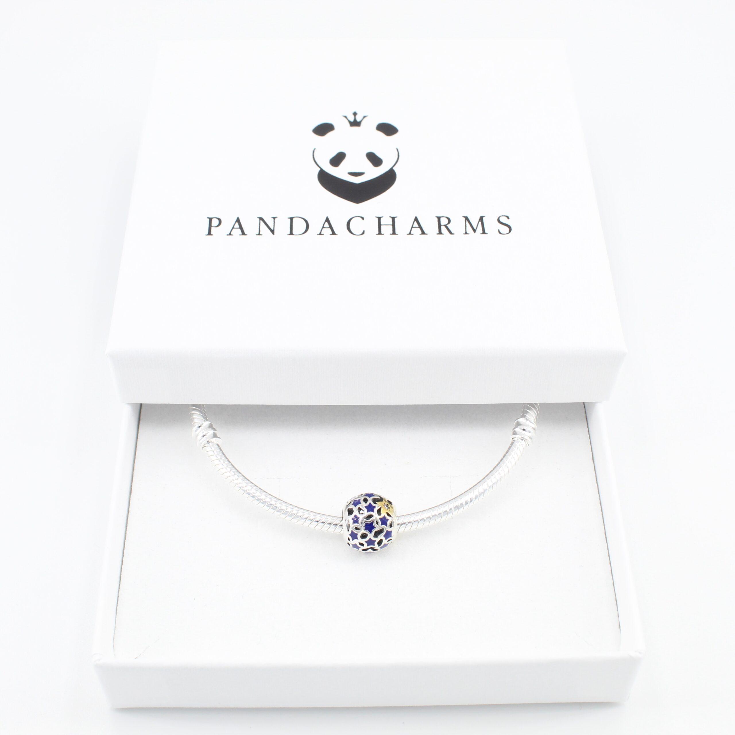 Silberblauer Sternenball Charm 3 Silberblauer Sternenball Charm