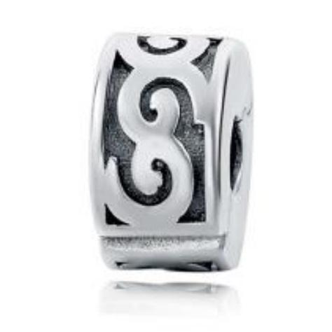 Silberornament Clip Charm 1 PANDACHARMS Silberornament Clip Charm, SKU C02096