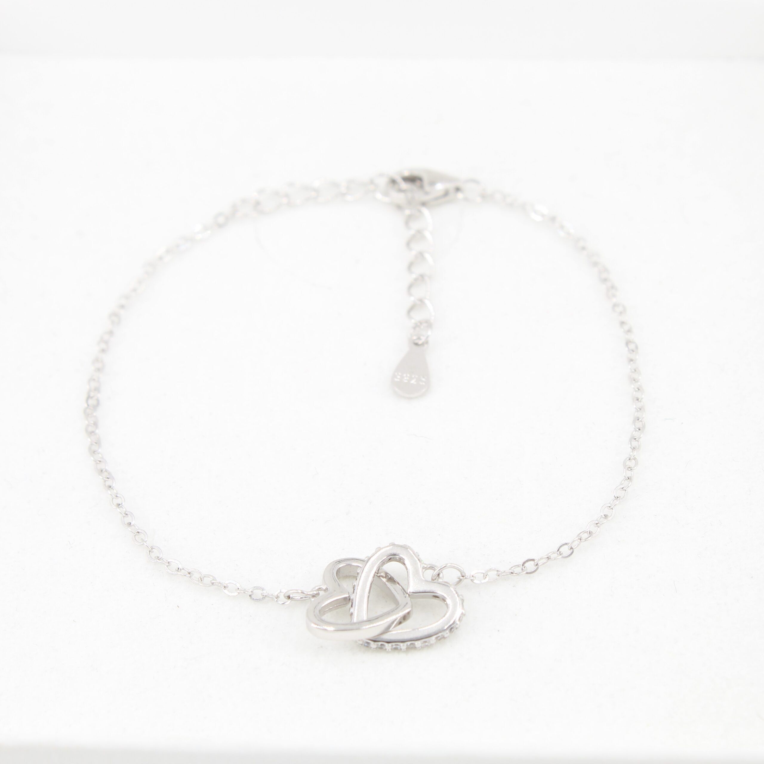 Silber Armband Armkettchen Verschlungene Herzen 2 Silber Armband Armkettchen Verschlungene Herzen