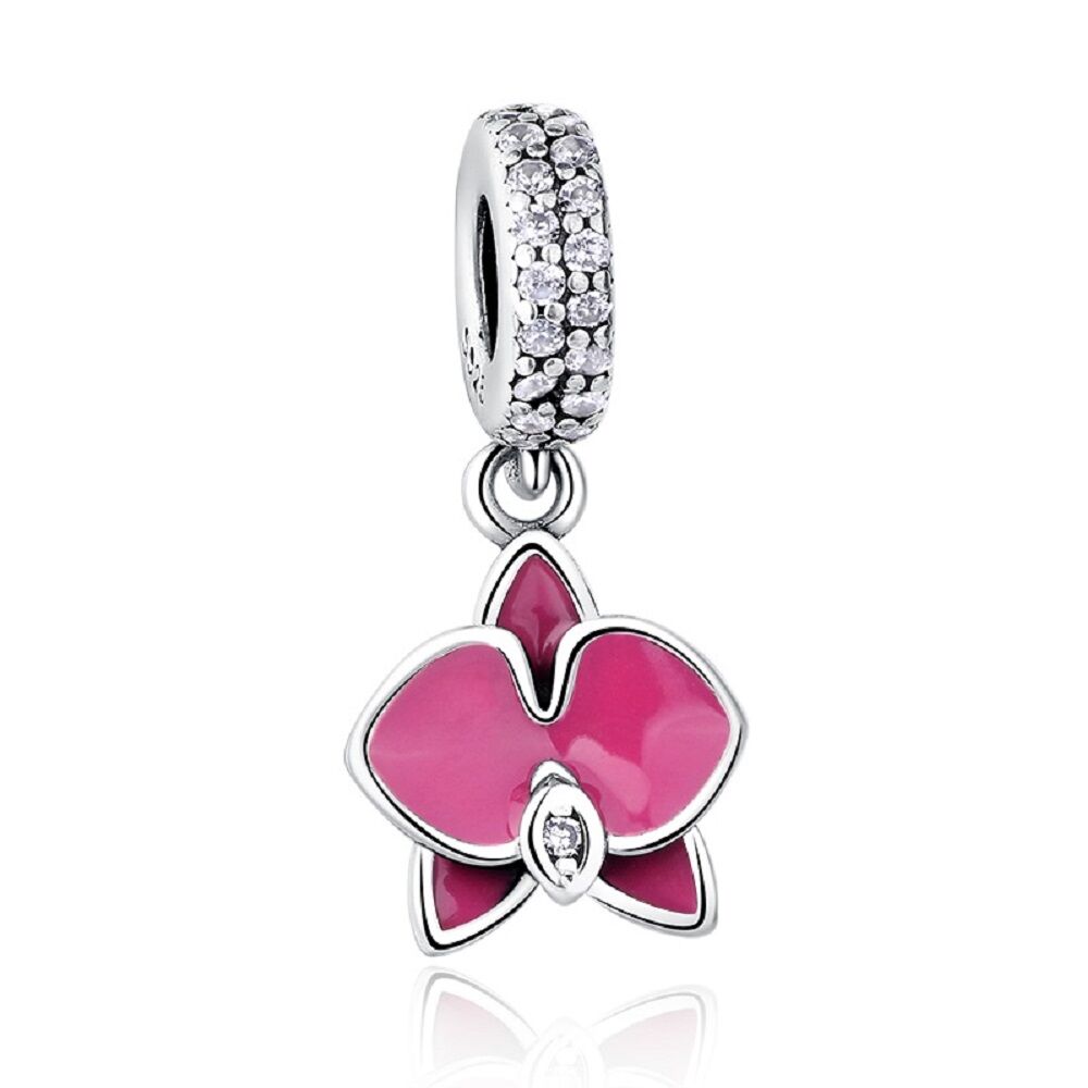 Große Pinke Orchideenblüte Charm Anhänger 1 PANDACHARMS Große Pinke Orchideenblüte Charm Anhänger, SKU C01021