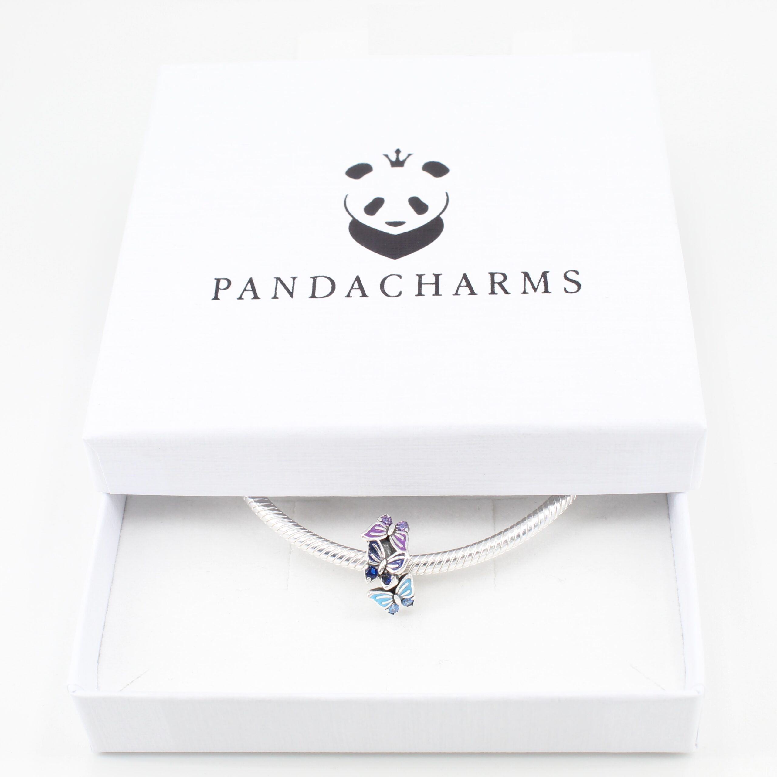 Bunte Schmetterlinge Zwischenelement Stopper Charm 3 Bunte Schmetterlinge Zwischenelement Stopper Charm