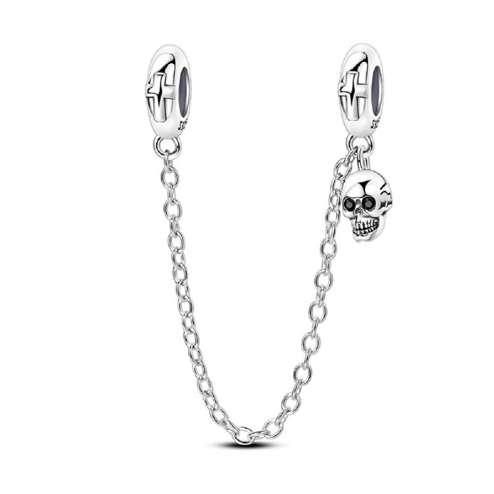 Stopper Sicherheitskette mit Totenkopf 1 PANDACHARMS Stopper Sicherheitskette mit Totenkopf, SKU C04029