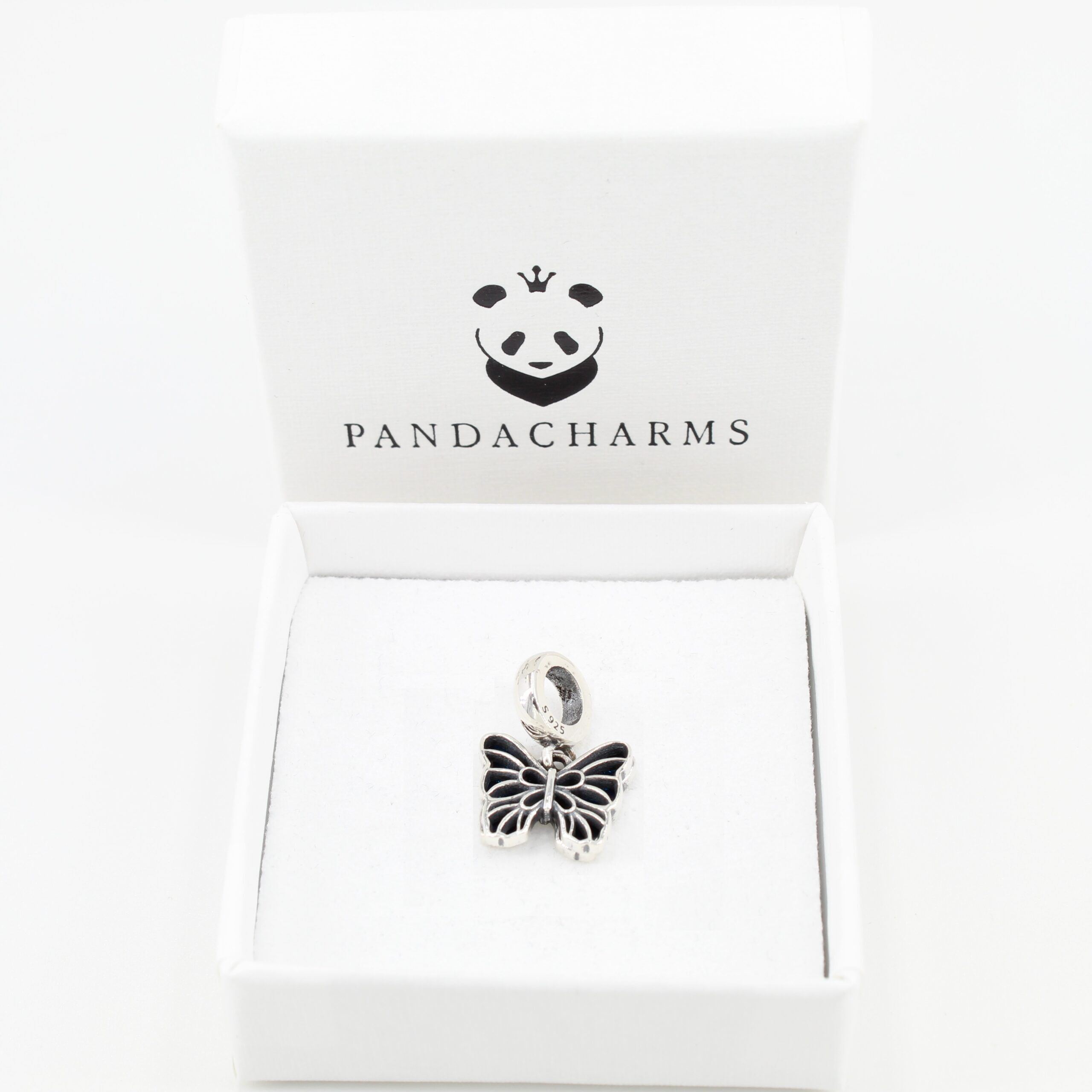 Schmetterling mit blauen Flügeln Charm Anhänger 2 Schmetterling mit blauen Flügeln Charm Anhänger