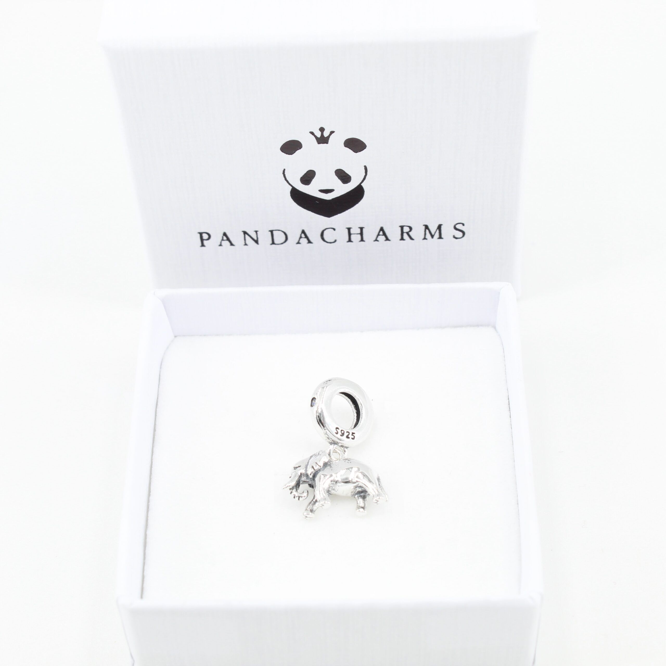 Elefant aus Silber Charm Anhänger 2 Elefant aus Silber Charm Anhänger