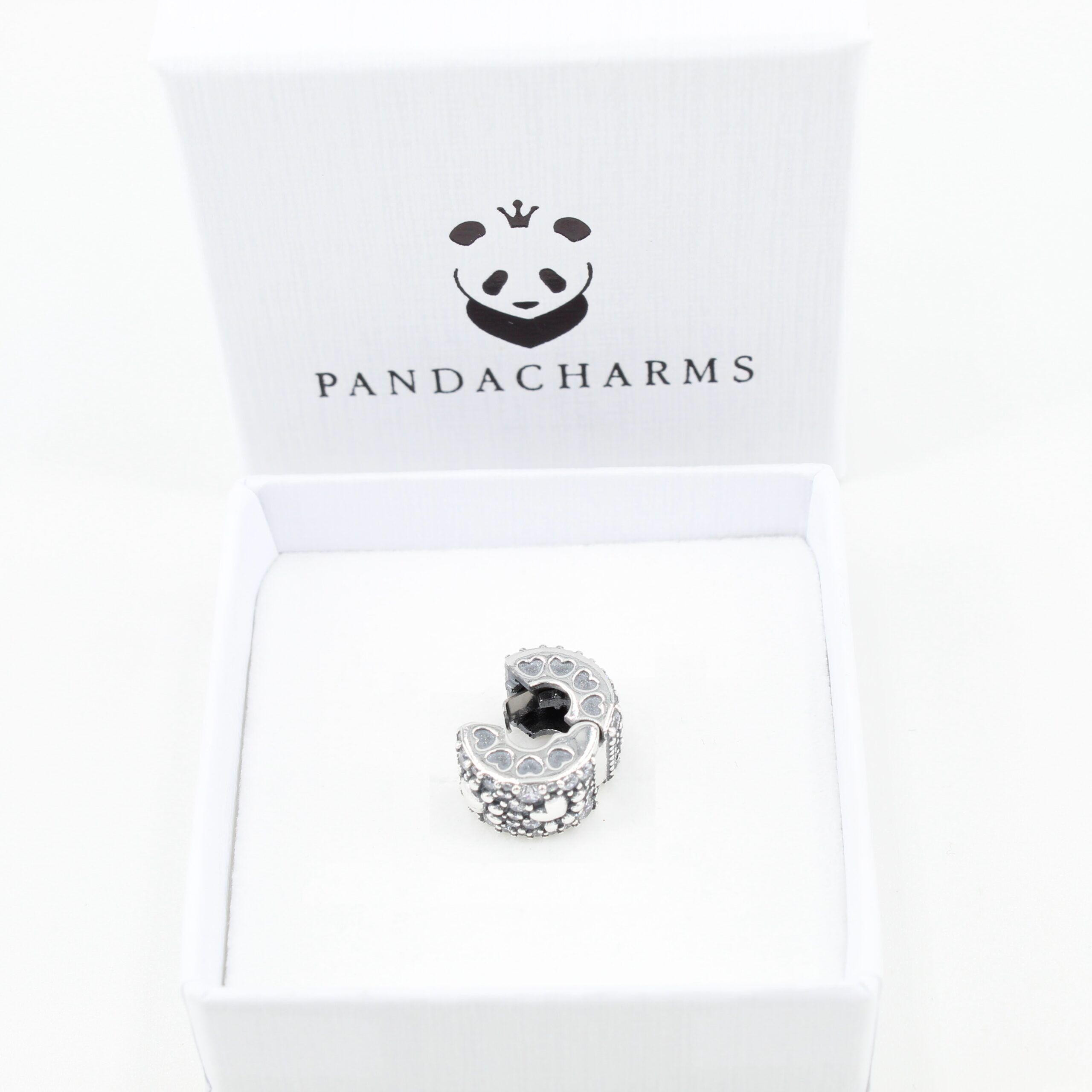 Pfotenabdruck mit Herzen Clip Charm 3 Pfotenabdruck mit Herzen Clip Charm