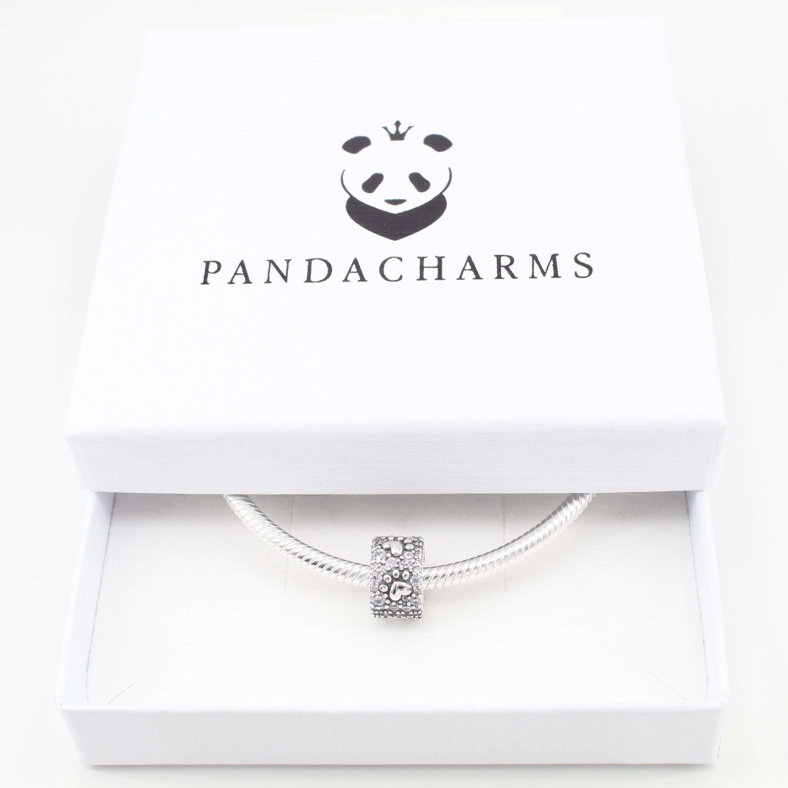 Pfotenabdruck mit Herzen Clip Charm 4 Pfotenabdruck mit Herzen Clip Charm