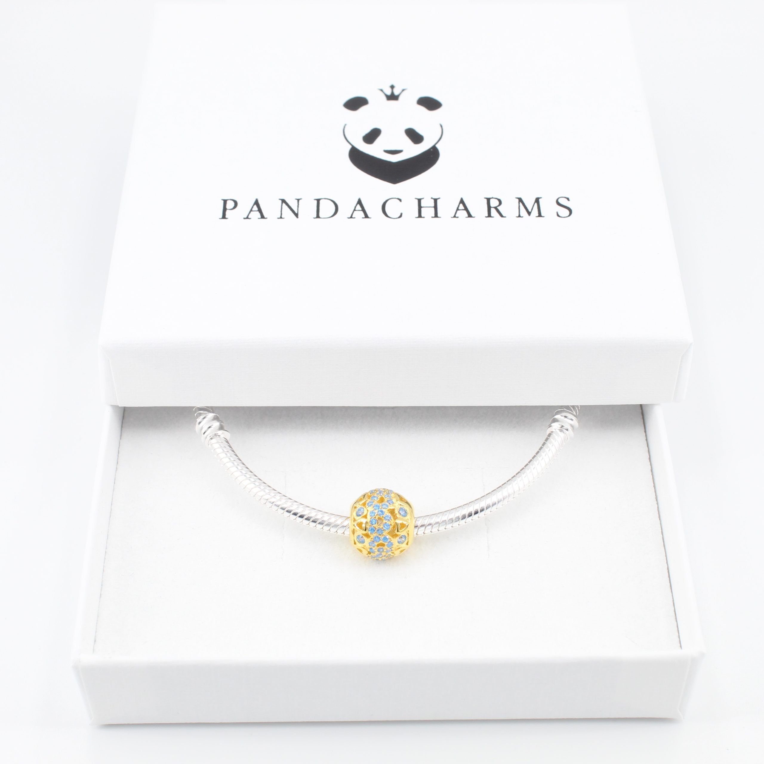 Goldblauer Herzball Charm 5 Goldblauer Herzball Charm