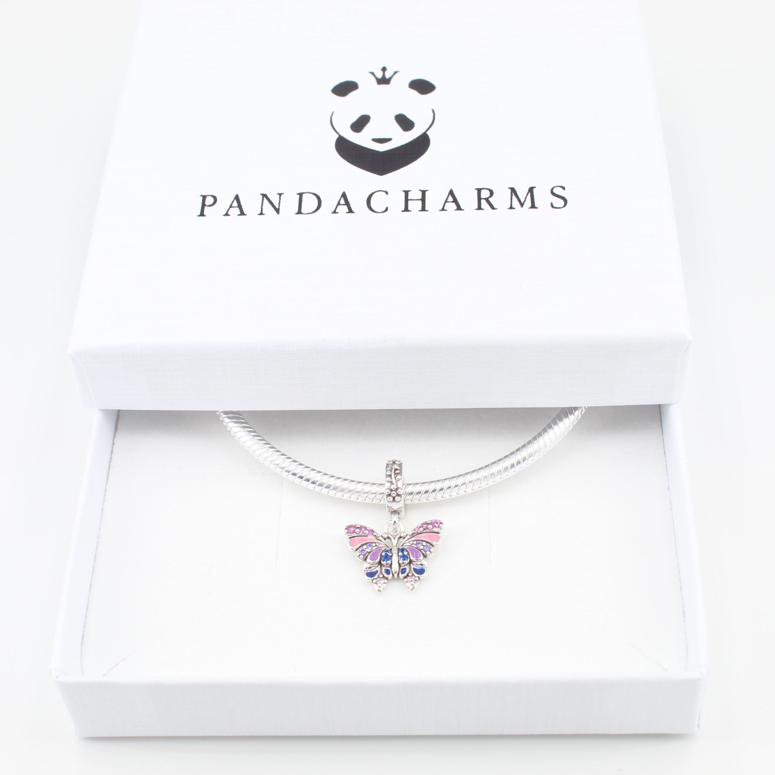 Bunter Schmetterling mit Steinen Charm Anhänger 3 Bunter Schmetterling mit Steinen Charm Anhänger