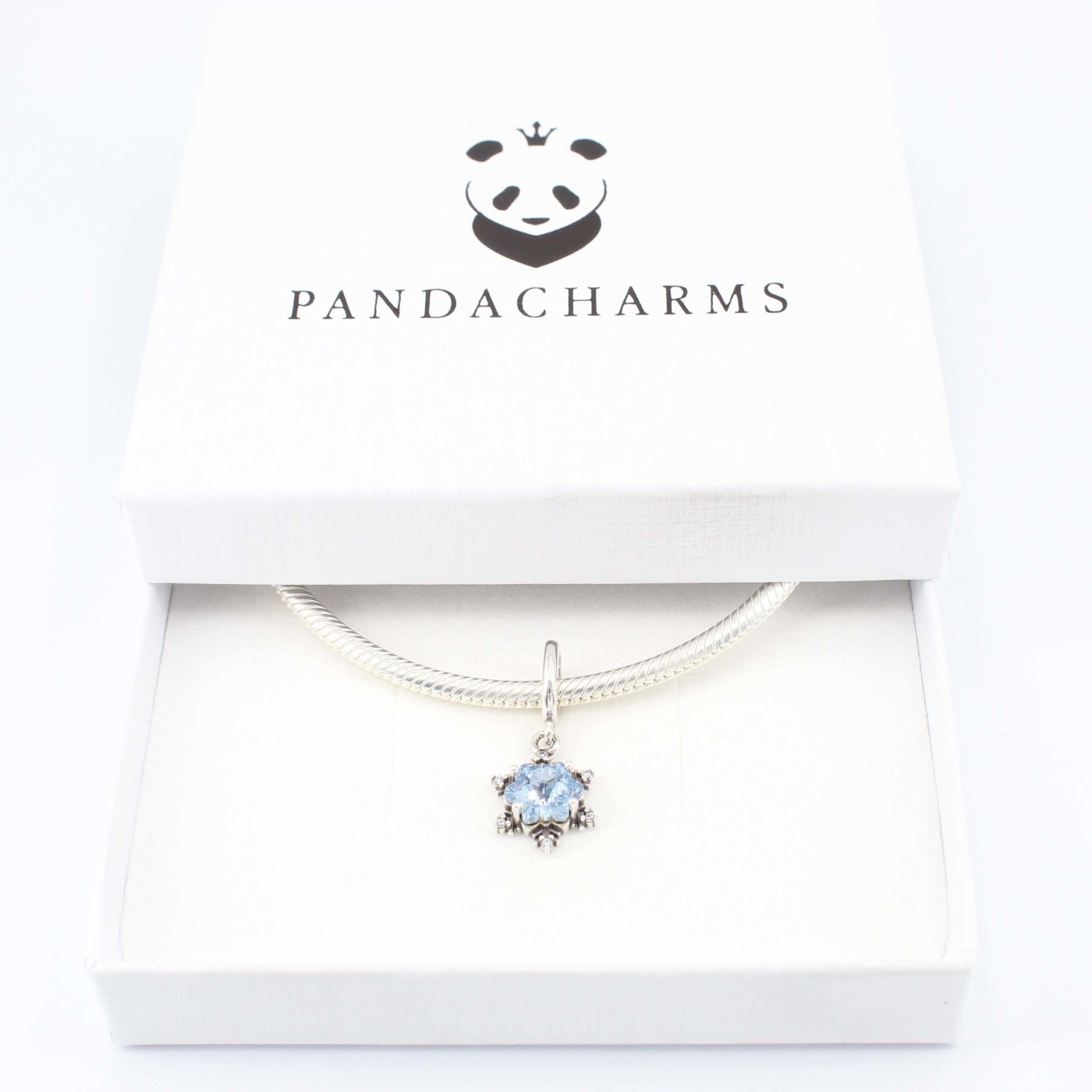 Blauer Eiskristall Charm Anhänger 3 Blauer Eiskristall Charm Anhänger