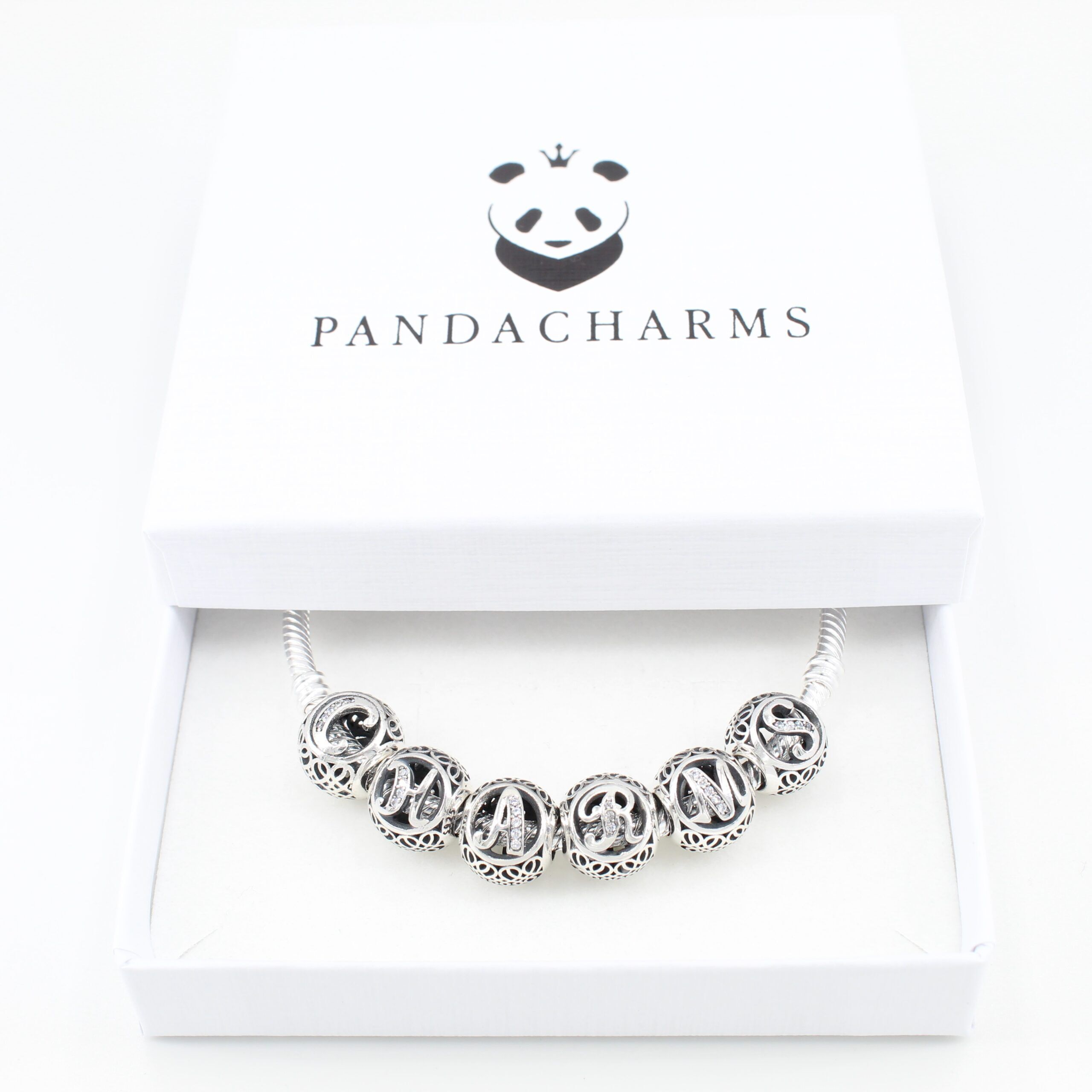 Kugel Charm Buchstabe 3 Kugel Charm Buchstabe