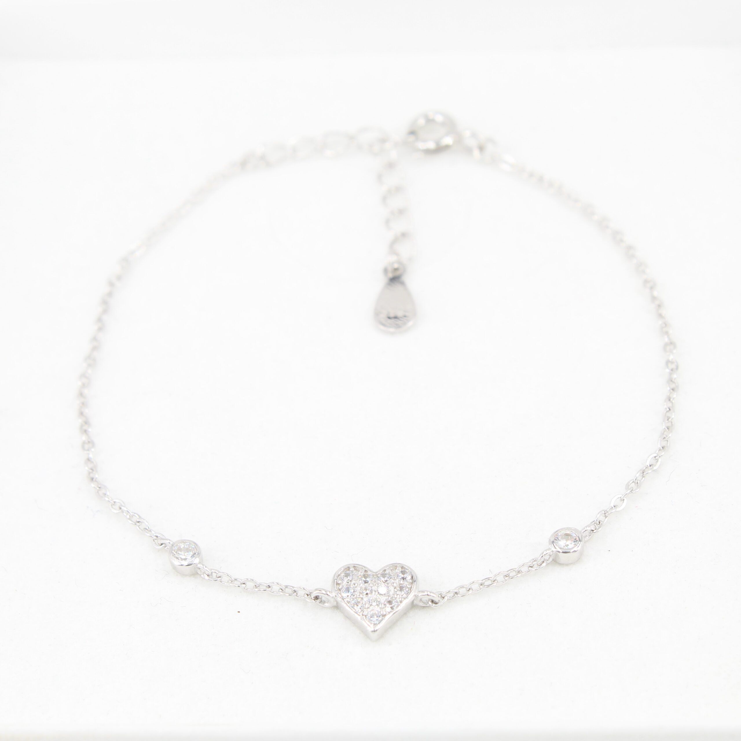 Silber Armband Armkettchen Funkelherz 2 Silber Armband Armkettchen Funkelherz