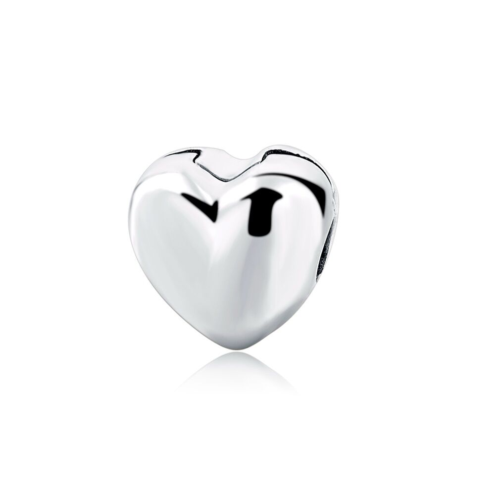 Poliertes Herz Clip Charm 1 PANDACHARMS Poliertes Herz Clip Charm, SKU C03008