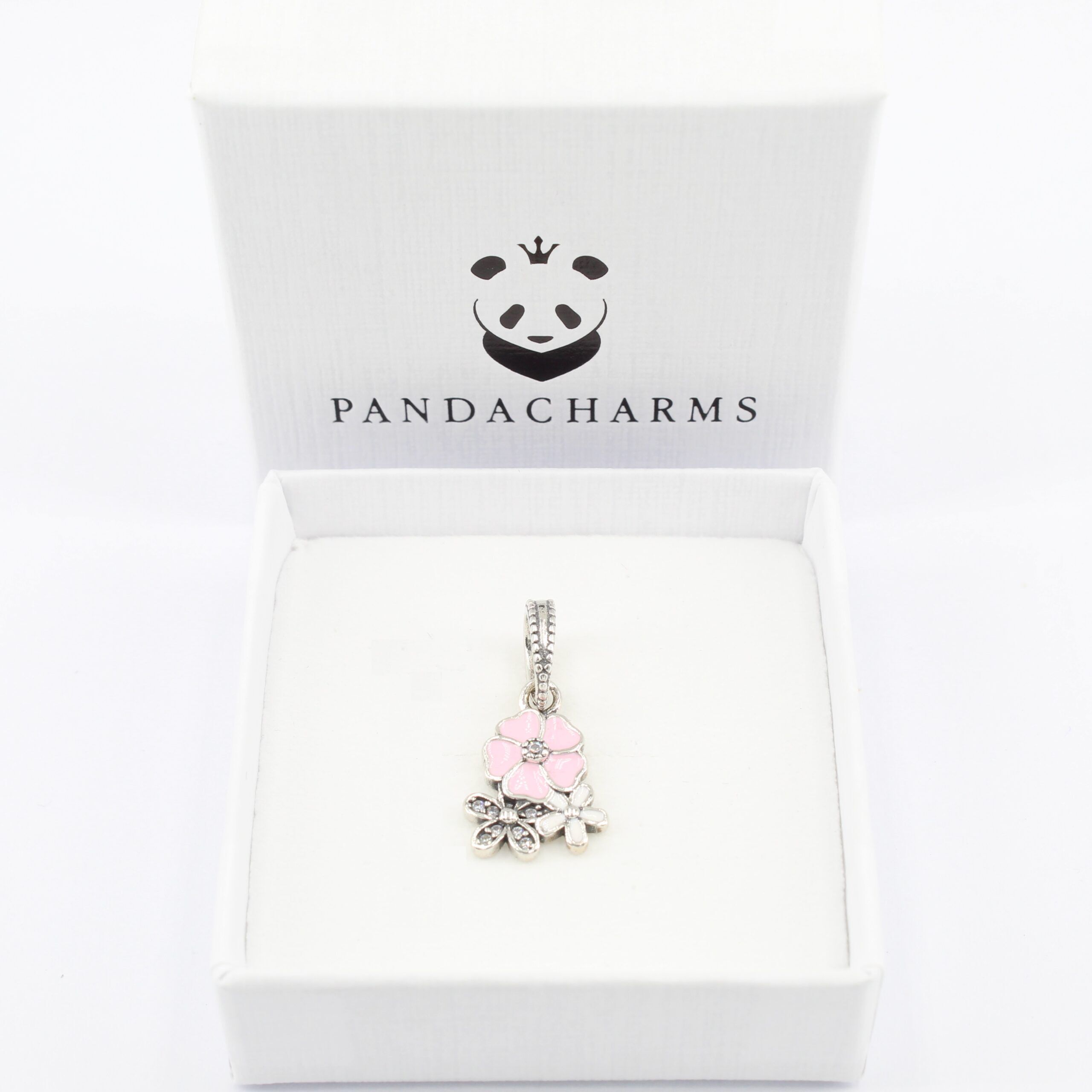 Rosa Blumenstrauß Charm Anhänger 2 Rosa Blumenstrauß Charm Anhänger