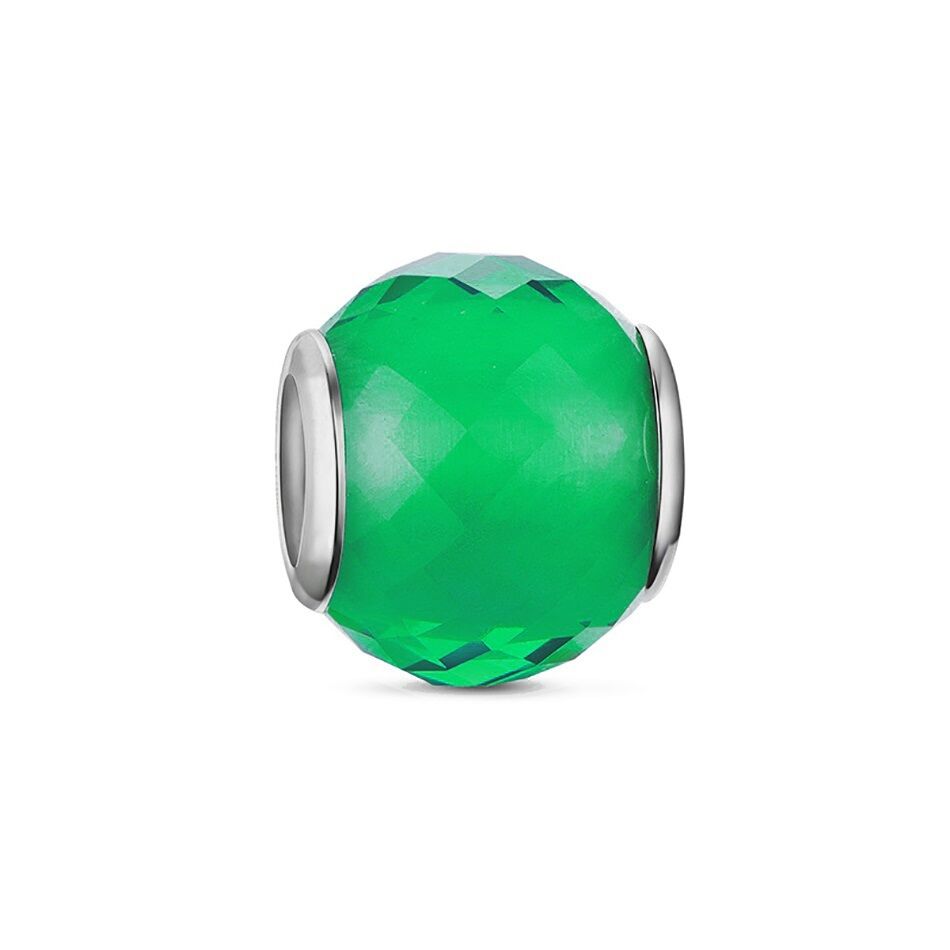 Kleiner Grüner Facettenglas Charm 1 PANDACHARMS Kleiner Grüner Facettenglas Charm, SKU C01034g