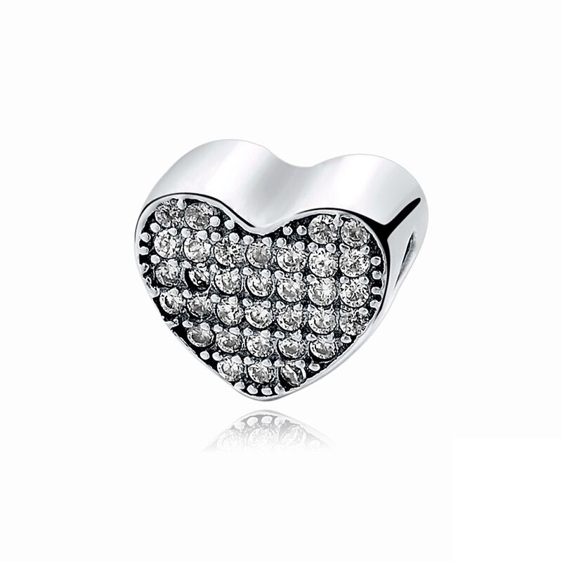 Schimmerndes Pavé Herz Charm 1 PANDACHARMS Schimmerndes Pavé Herz Charm, SKU C02033