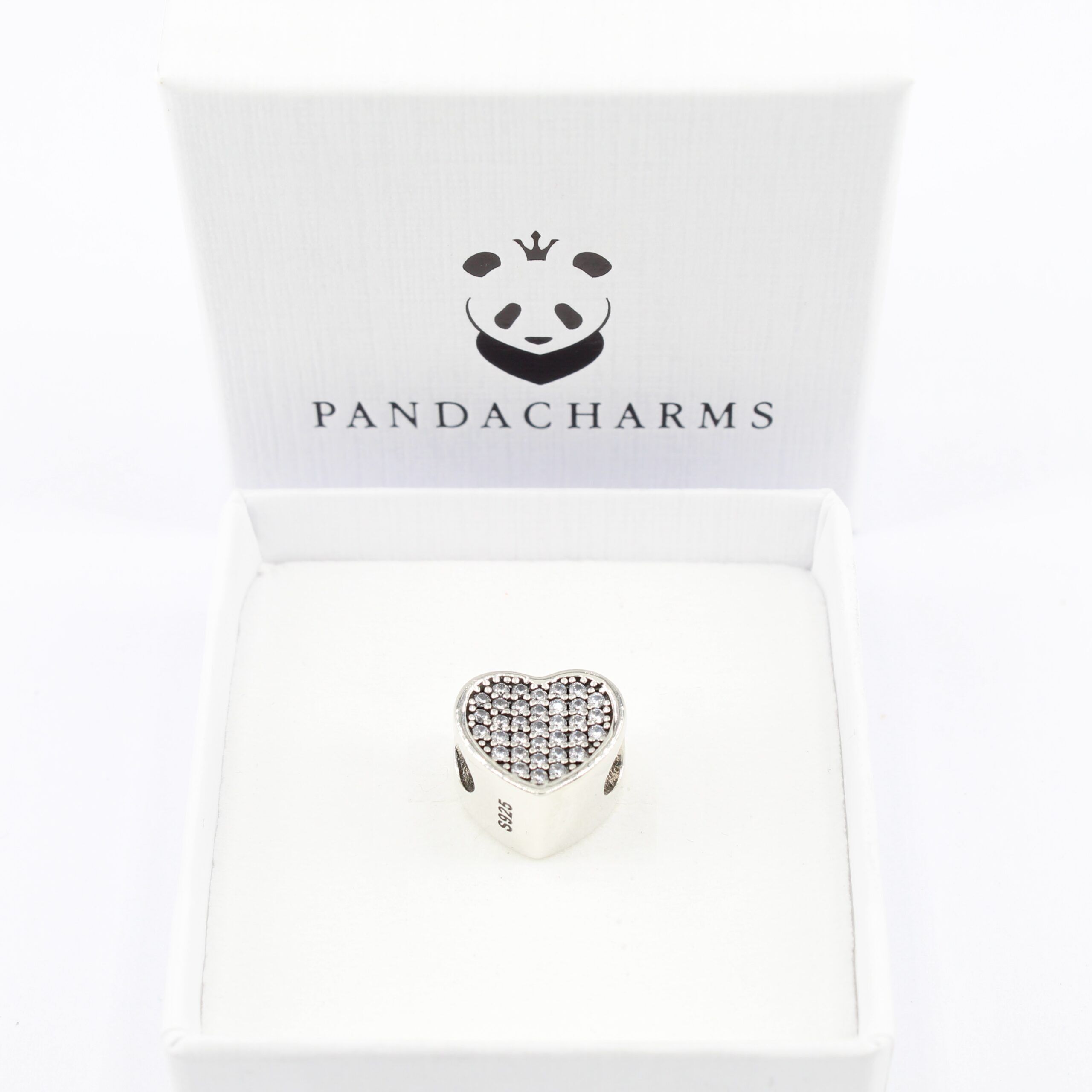 Schimmerndes Pavé Herz Charm 2 Schimmerndes Pavé Herz Charm