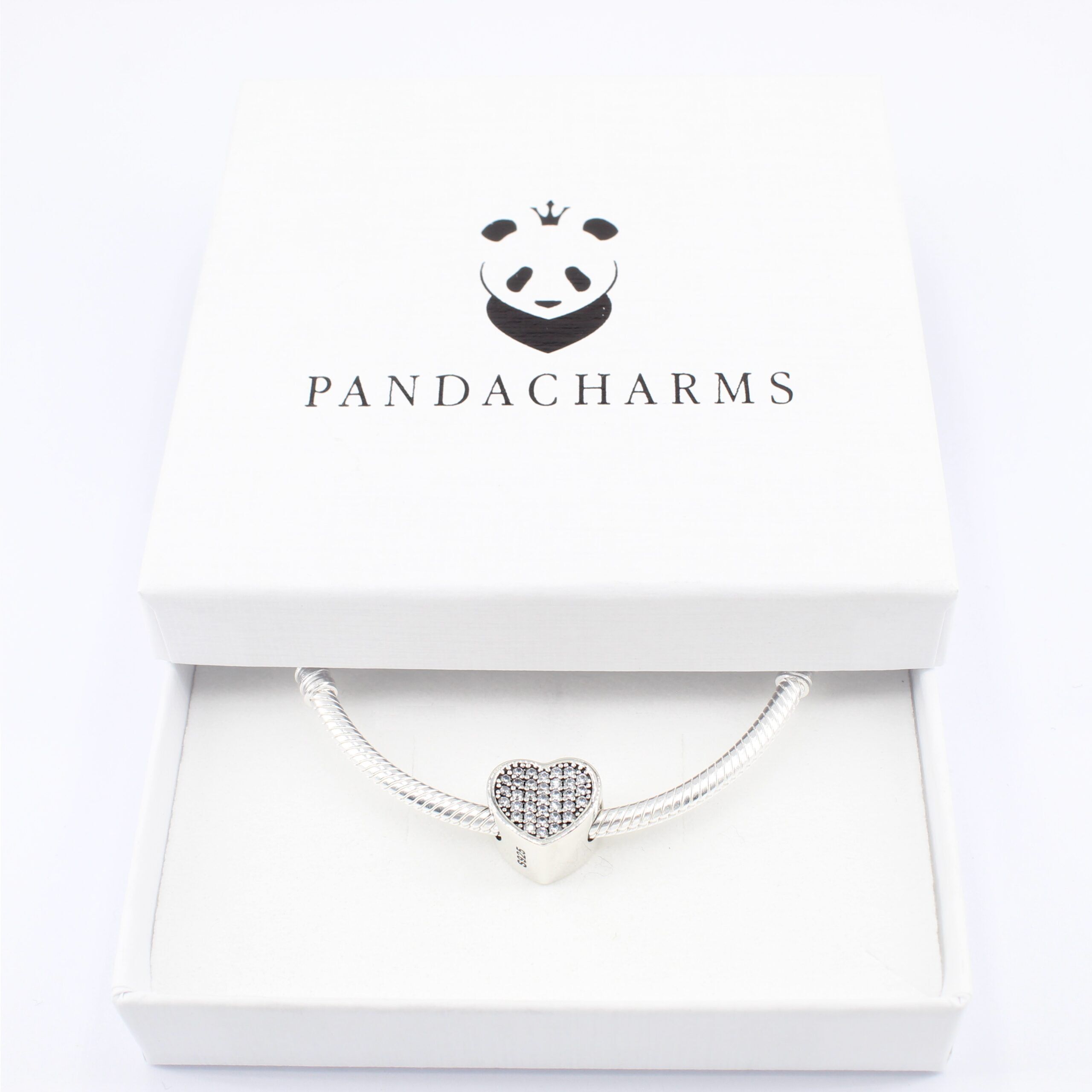 Schimmerndes Pavé Herz Charm 4 Schimmerndes Pavé Herz Charm