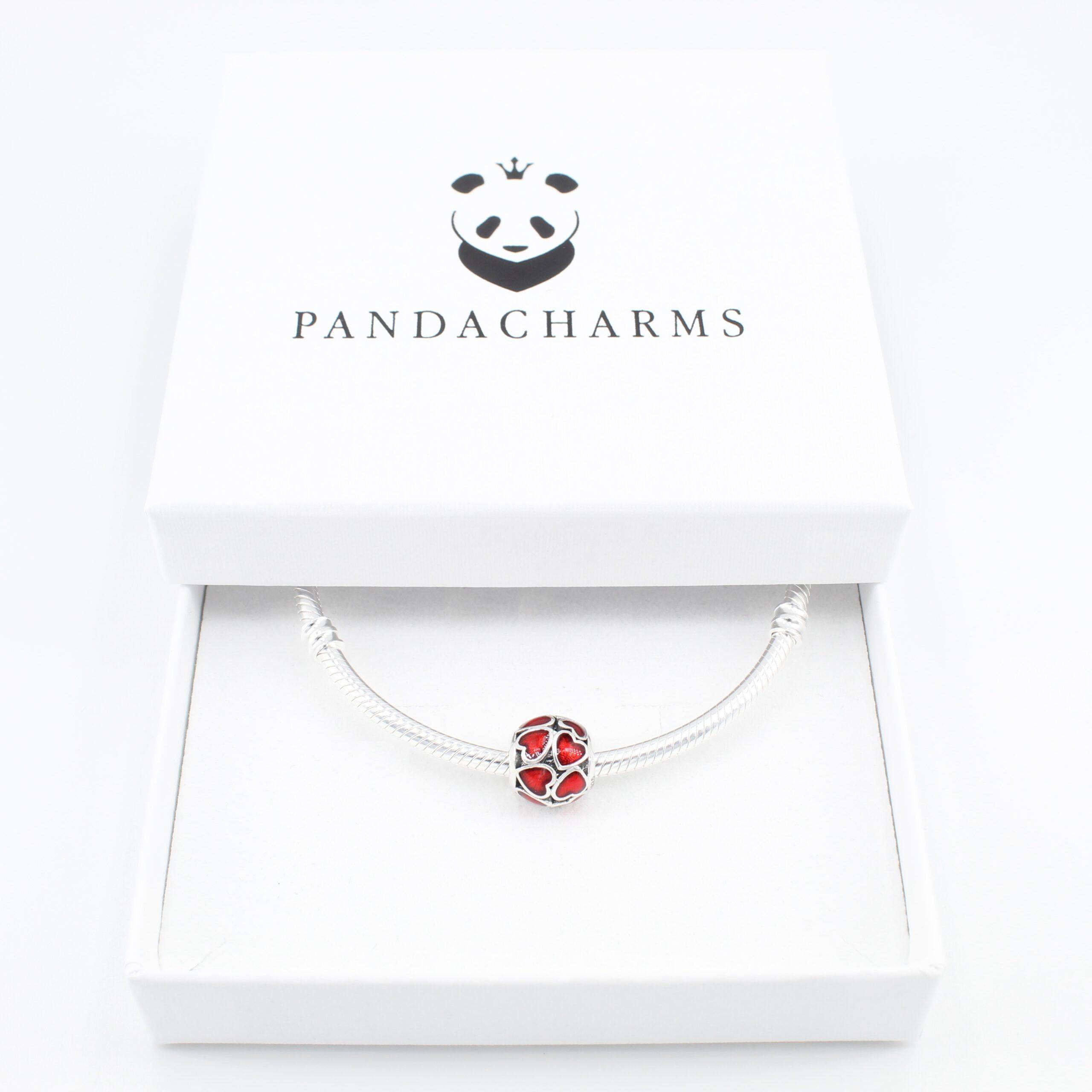 Roter Herzball Charm 3 Roter Herzball Charm