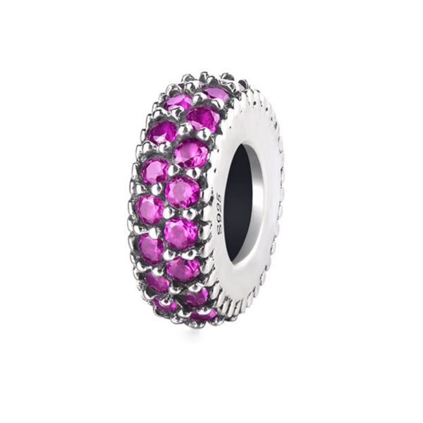 Rotes Pavé Zwischenelement Charm 1 PANDACHARMS Rotes Pavé Zwischenelement Charm, SKU C02019o