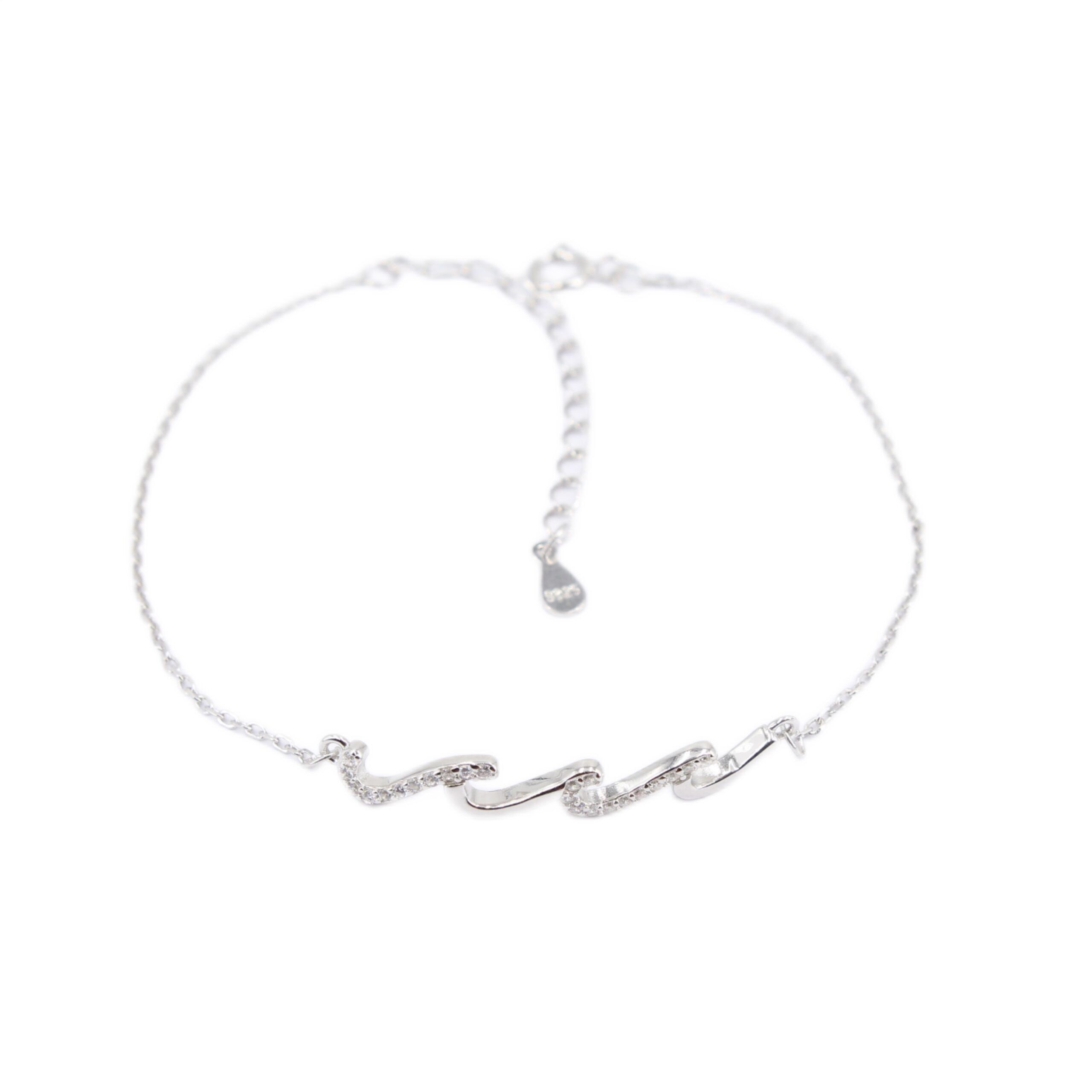 Silber Armband Armkettchen Glitzerwelle 1 PANDACHARMS Silber Armband Armkettchen Glitzerwelle, SKU B02109