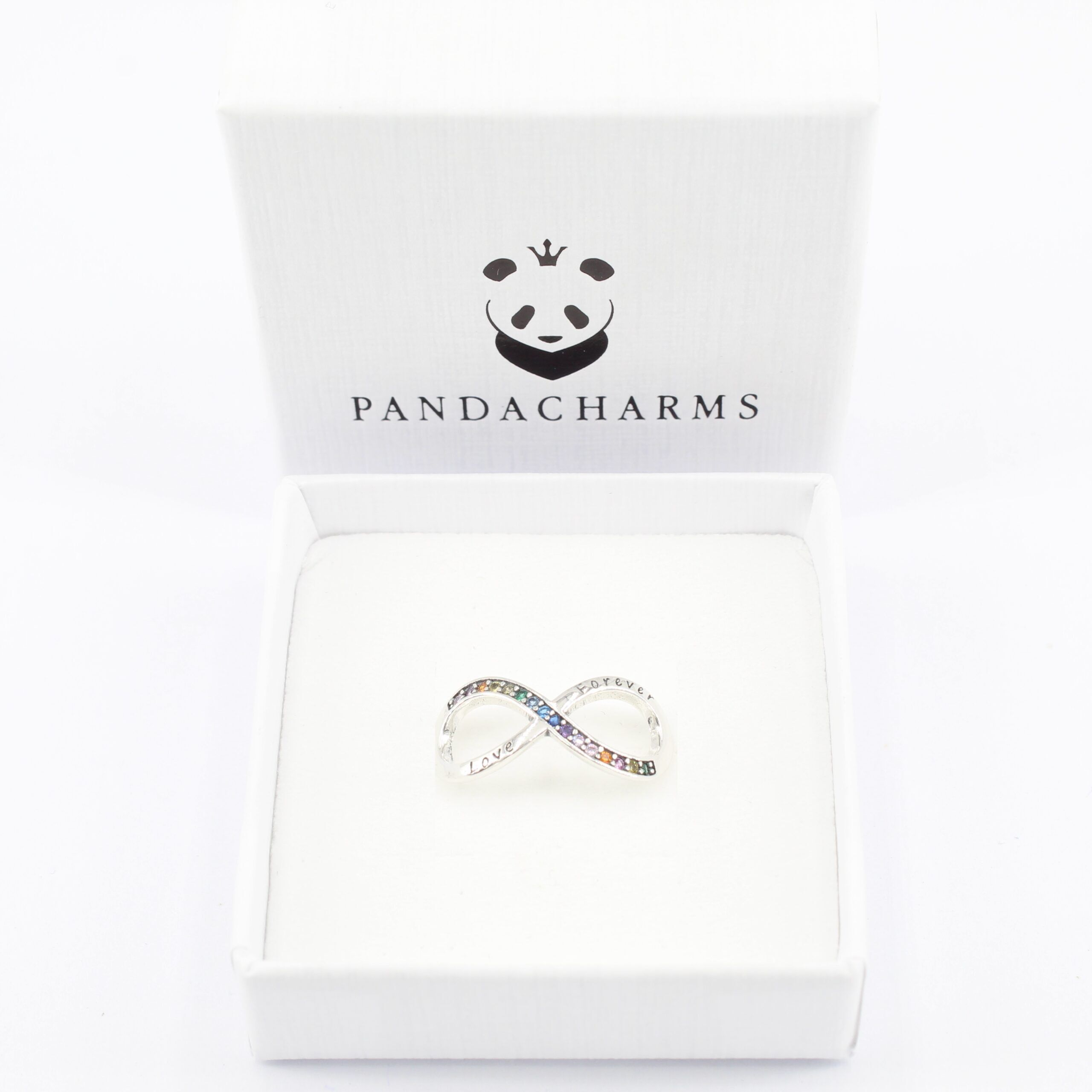 Infinity Charm mit Bunten Steinen 2 Infinity Charm mit Bunten Steinen