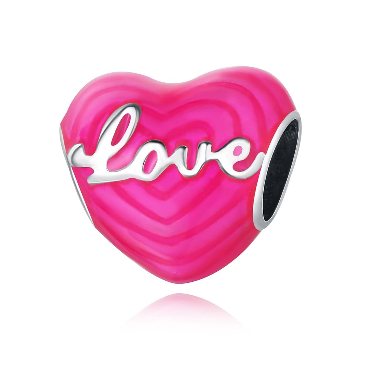 LOVE Pinkes Herz Charm 1 PANDACHARMS LOVE Pinkes Herz Charm, SKU C04090