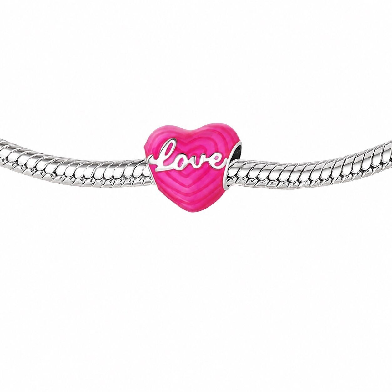 LOVE Pinkes Herz Charm 2 LOVE Pinkes Herz Charm