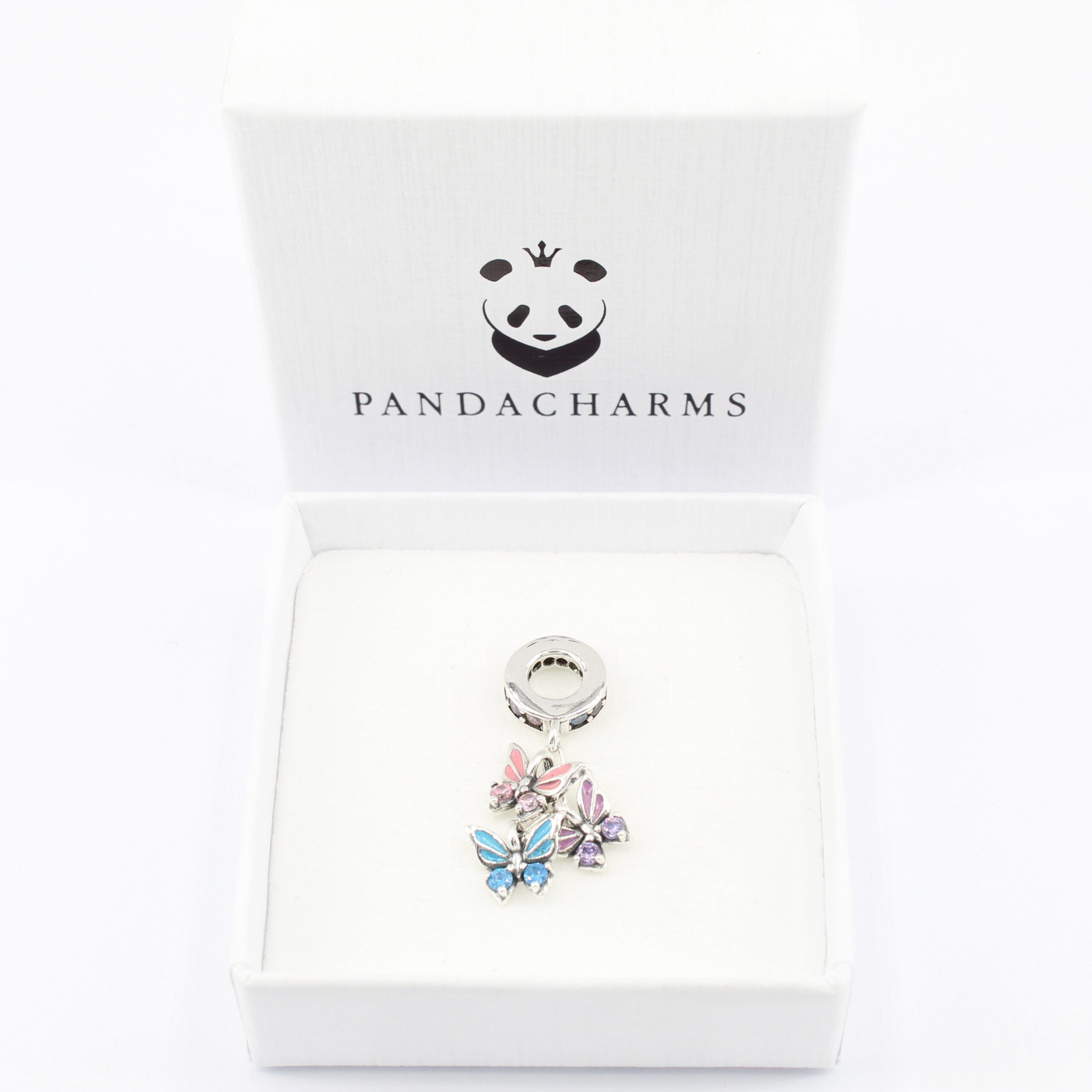 Glitzernde Schmetterlinge Charm Anhänger 2 Glitzernde Schmetterlinge Charm Anhänger