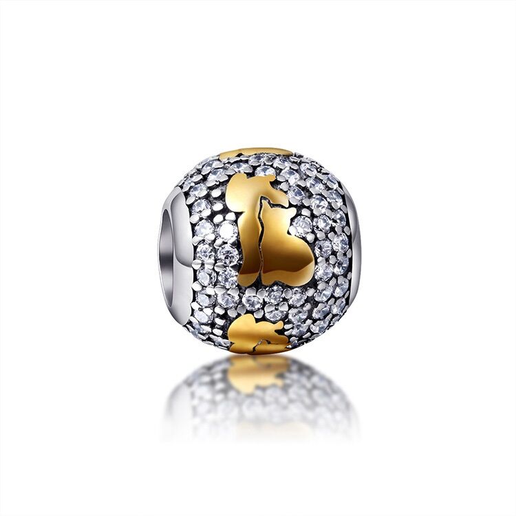 Goldkatze Pavé Charm 1 PANDACHARMS Goldkatze Pavé Charm, SKU C02082