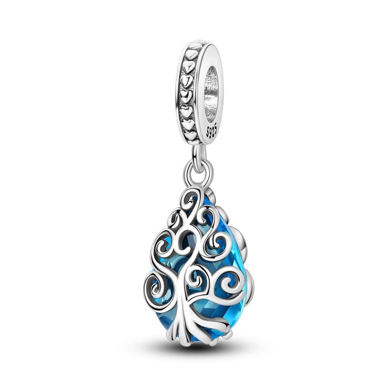 Hellblauer Himmelsbaum Charm Anhänger 1 PANDACHARMS Hellblauer Himmelsbaum Charm Anhänger, SKU C04063