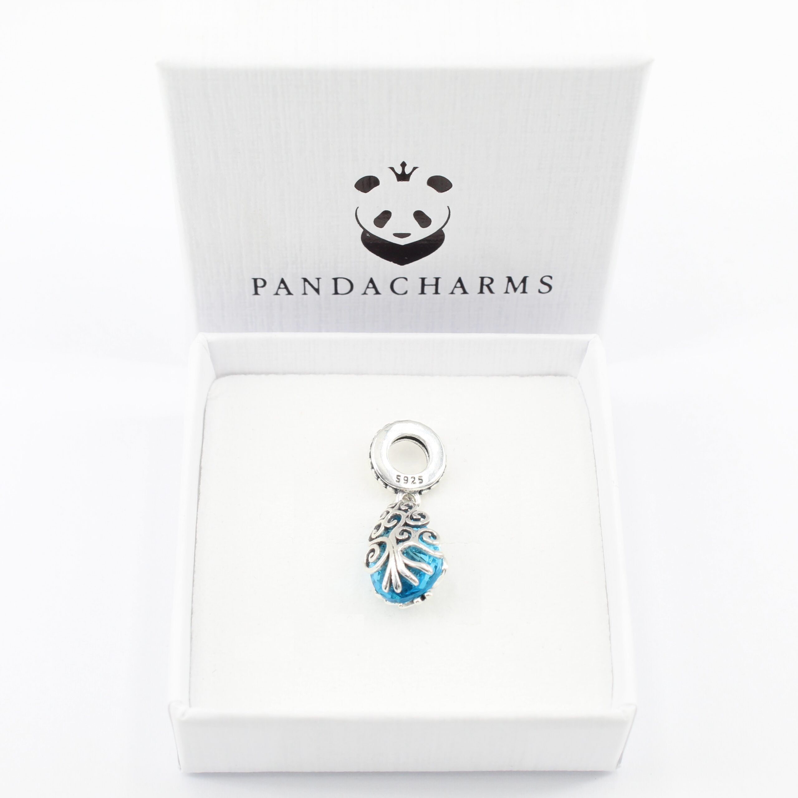 Hellblauer Himmelsbaum Charm Anhänger 2 Hellblauer Himmelsbaum Charm Anhänger