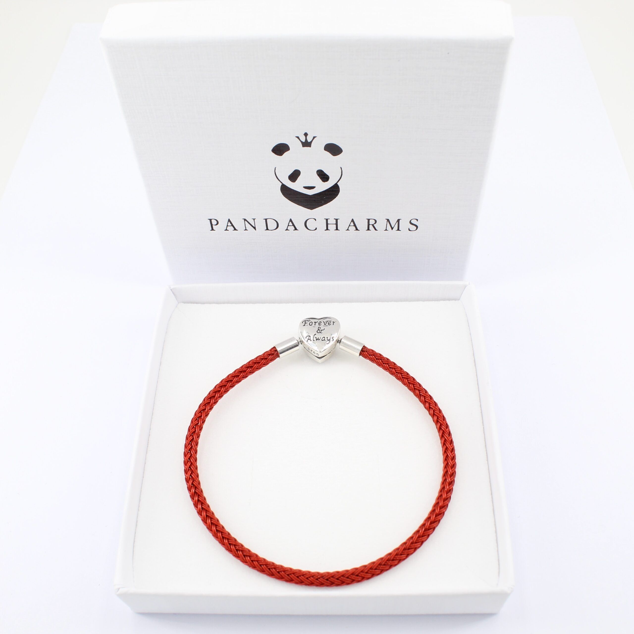 Rotes Charm Armband Forever & Always Herz 3 Rotes Charm Armband Forever & Always Herz