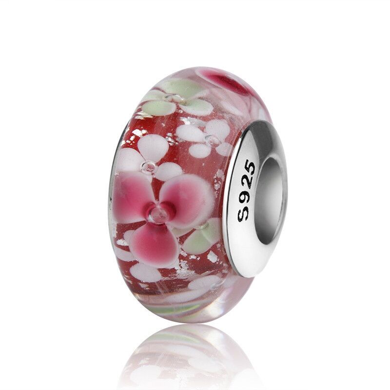 Blumenstrauß Glas Charm 1 PANDACHARMS Blumenstrauß Glas Charm, SKU C02069