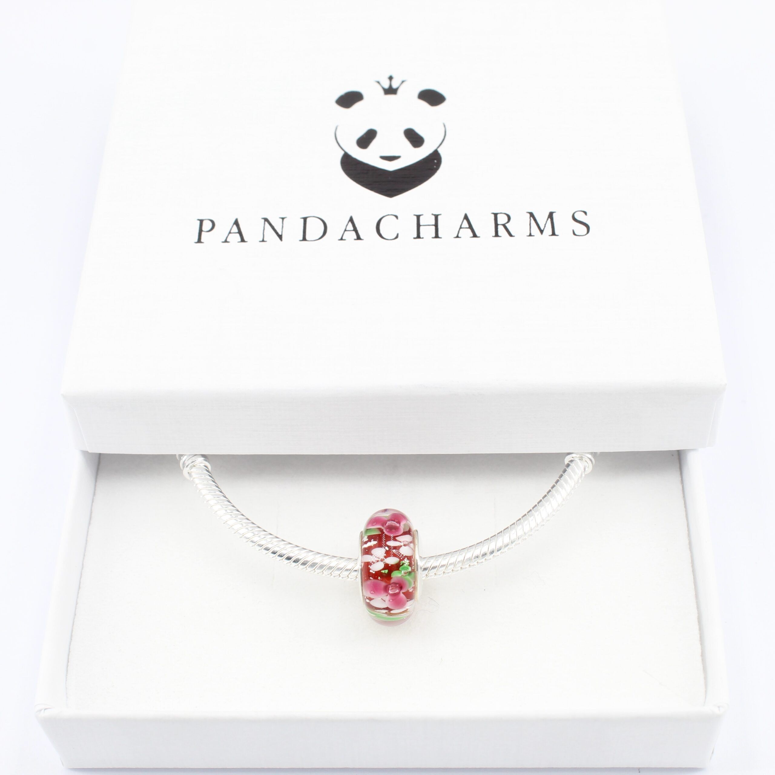 Blumenstrauß Glas Charm 3 Blumenstrauß Glas Charm