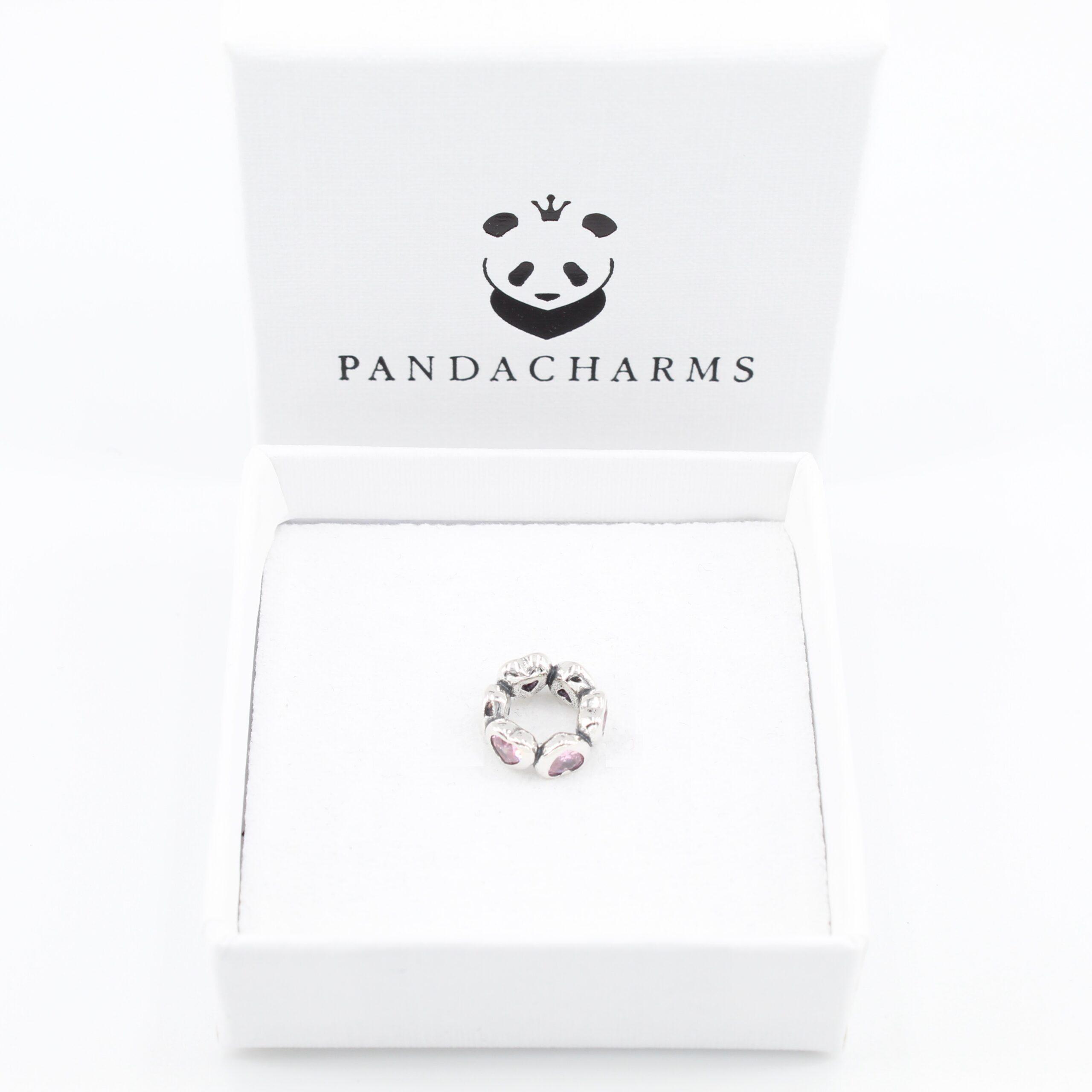 Rosa Herzen Zwischenelement Charm 2 Rosa Herzen Zwischenelement Charm