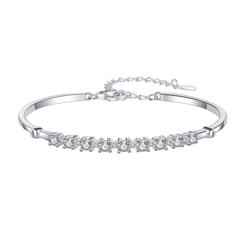 Silber Armband Armreif Nine Diamonds 1 PANDACHARMS Silber Armband Armreif Nine Diamonds, SKU B02107