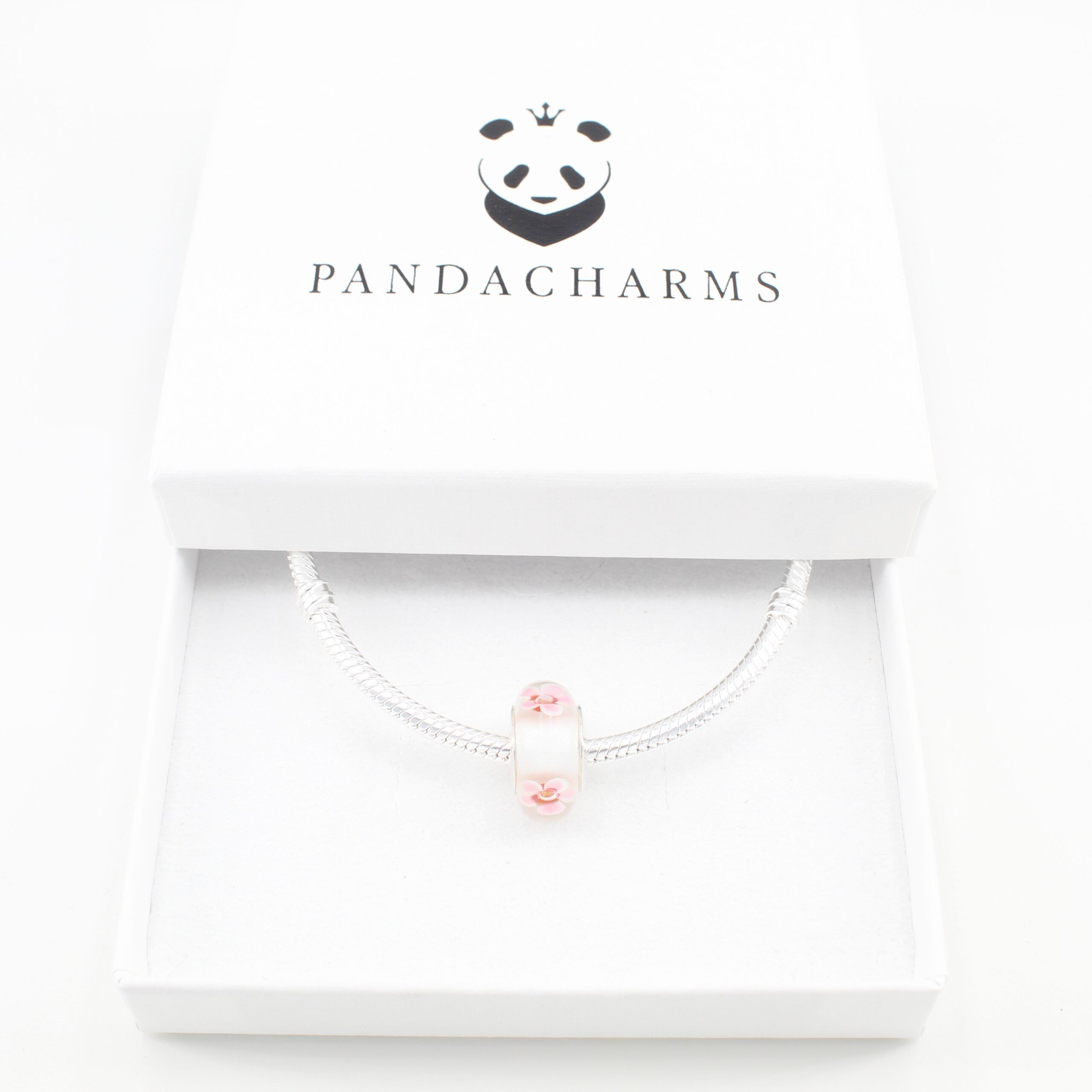 Rosa Kirschblüten Glas Charm 3 Rosa Kirschblüten Glas Charm