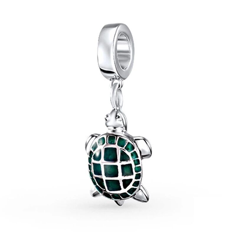 Grüne Schildkröte Charm Anhänger 1 PANDACHARMS Grüne Schildkröte Charm Anhänger, SKU C03009