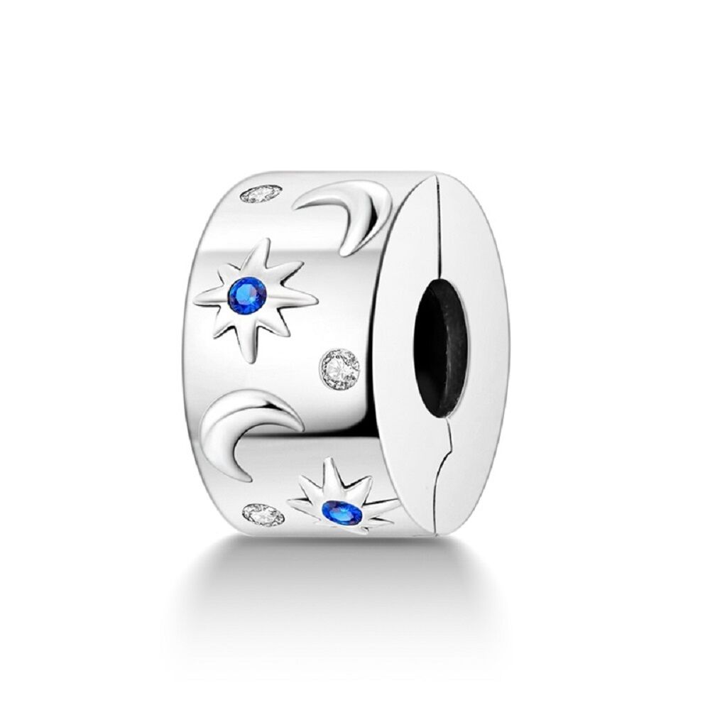 Mond und Sterne Clip Charm 1 PANDACHARMS Mond und Sterne Clip Charm, SKU C04008