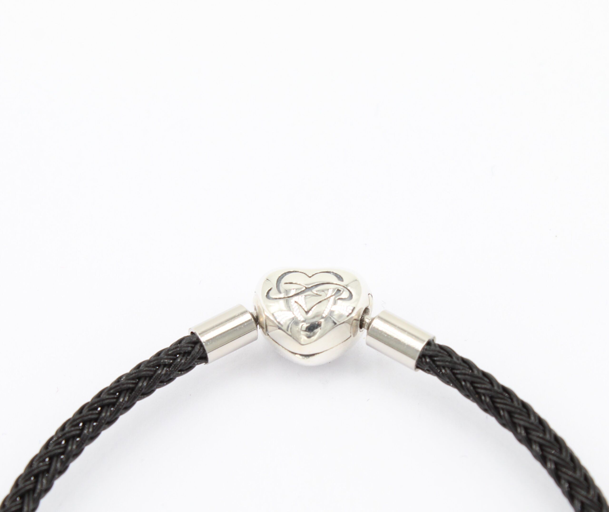 Schwarzes Charm Armband Forever Herz 4 Schwarzes Charm Armband Forever Herz