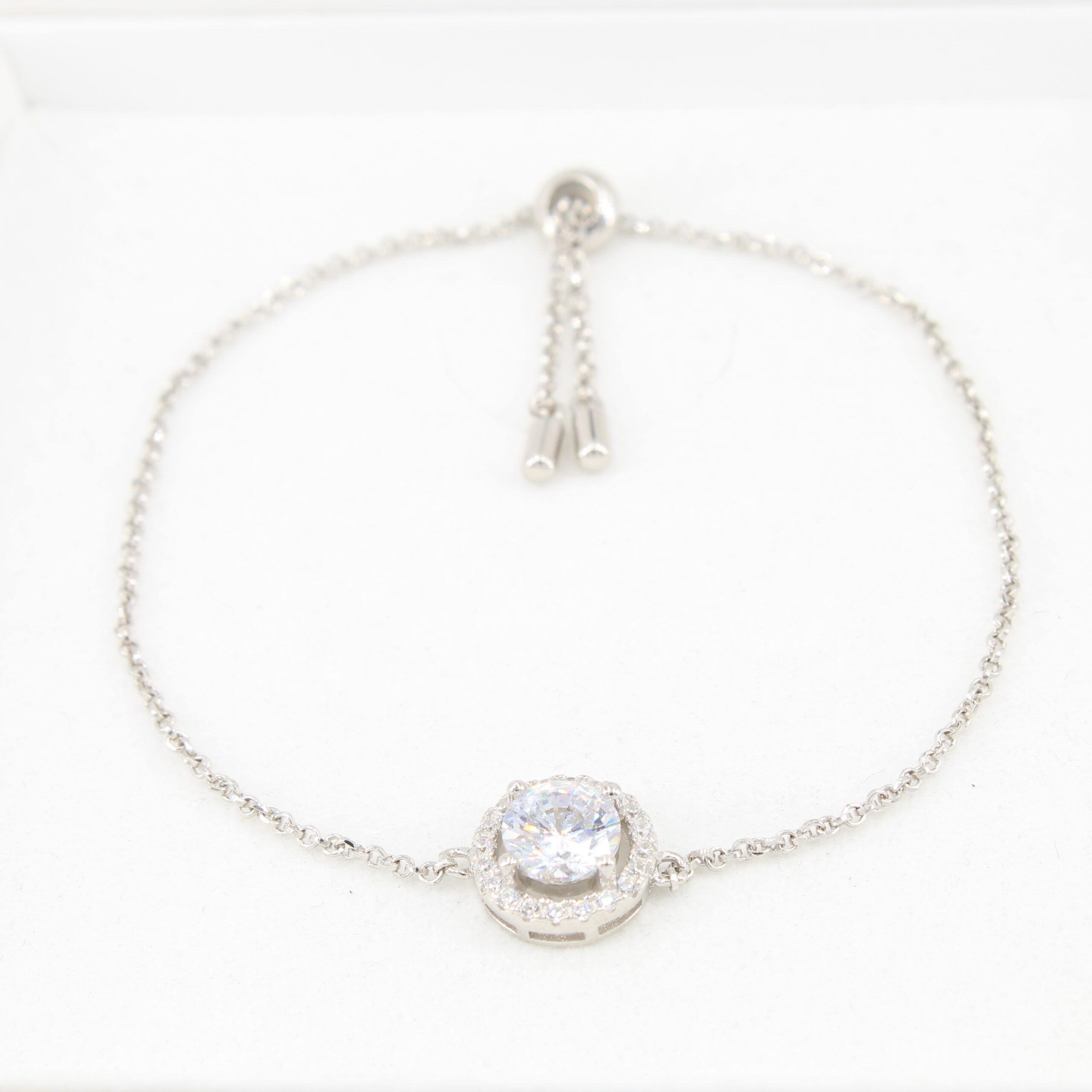 Silber Armband Armkettchen Solitaire 2 Silber Armband Armkettchen Solitaire