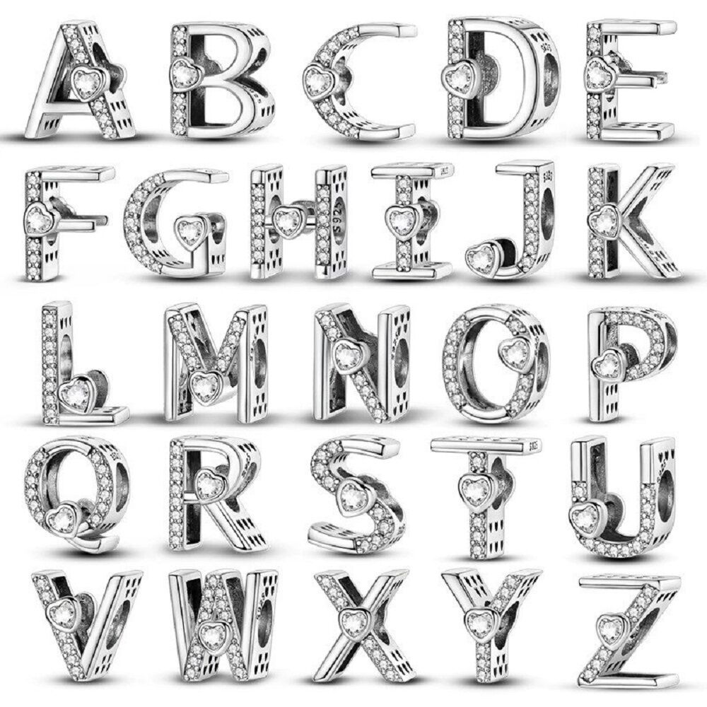 Block Buchstabe Charm 1 PANDACHARMS Block Buchstaben Charms, SKU C03011