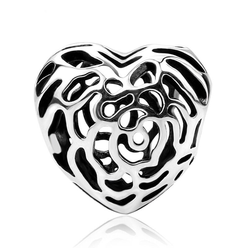 Durchbrochenes Blütenherz Charm 1 PANDACHARMS Durchbrochenes Blütenherz Charm, SKU C02012