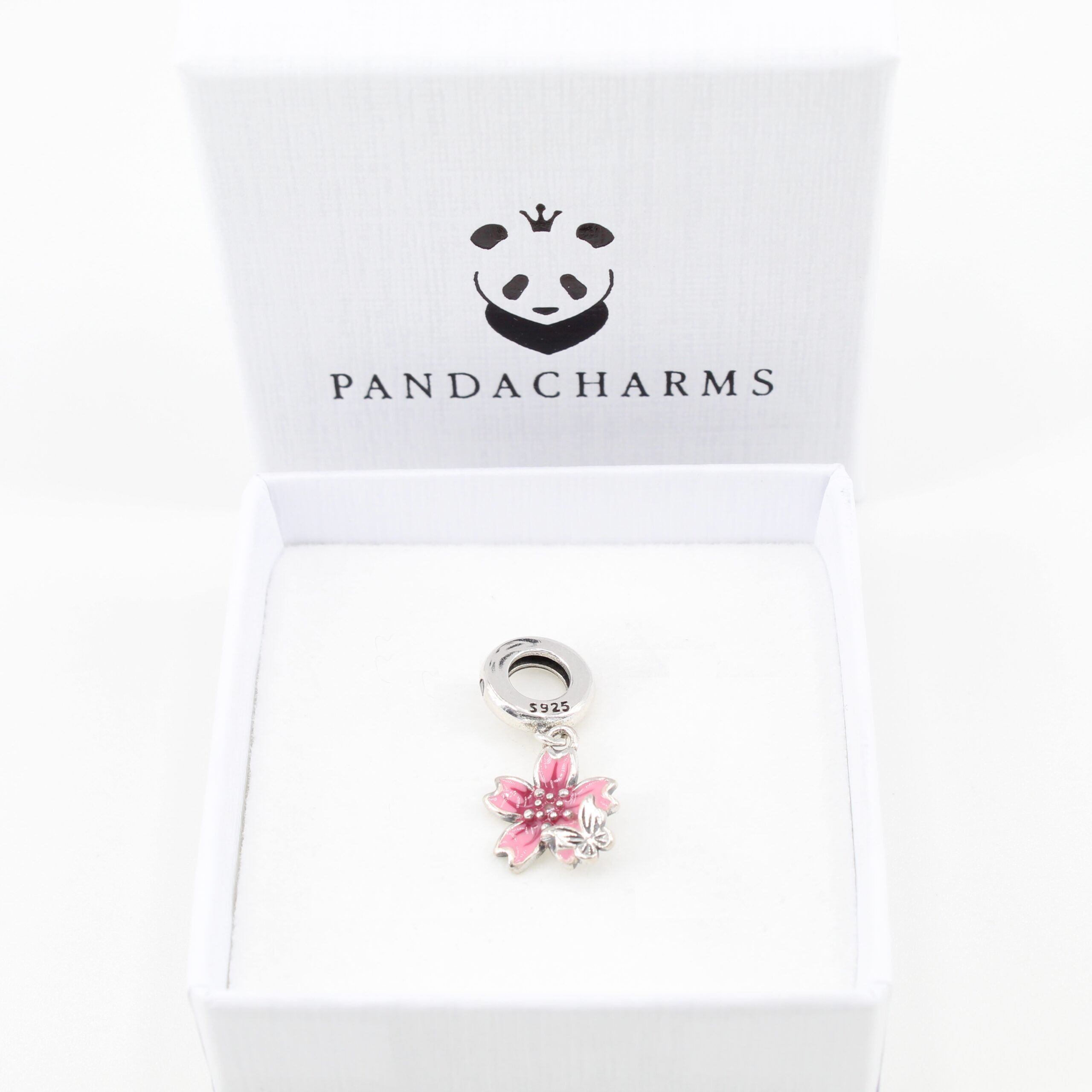 Kirschblüte mit Schmetterling Charm Anhänger 2 Kirschblüte mit Schmetterling Charm Anhänger