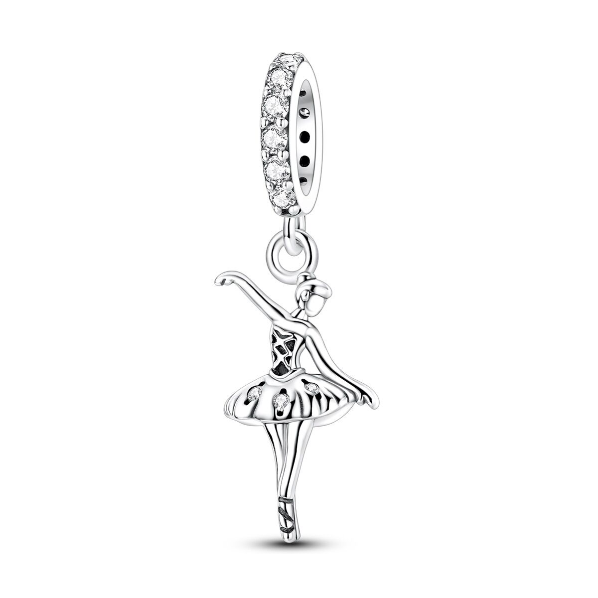 Ballerina Tänzerin Charm Anhänger 1 PANDACHARMS Ballerina Tänzerin Charm Anhänger, SKU C04042