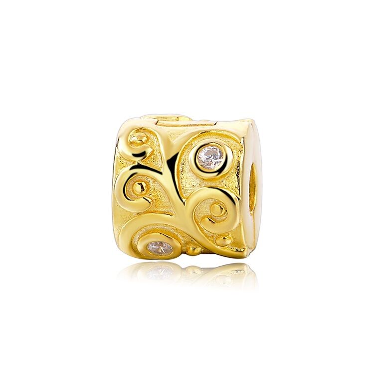 Goldene Zweige des Lebens Clip Charm 1 PANDACHARMS Goldene Zweige des Lebens Clip Charm, SKU C02089