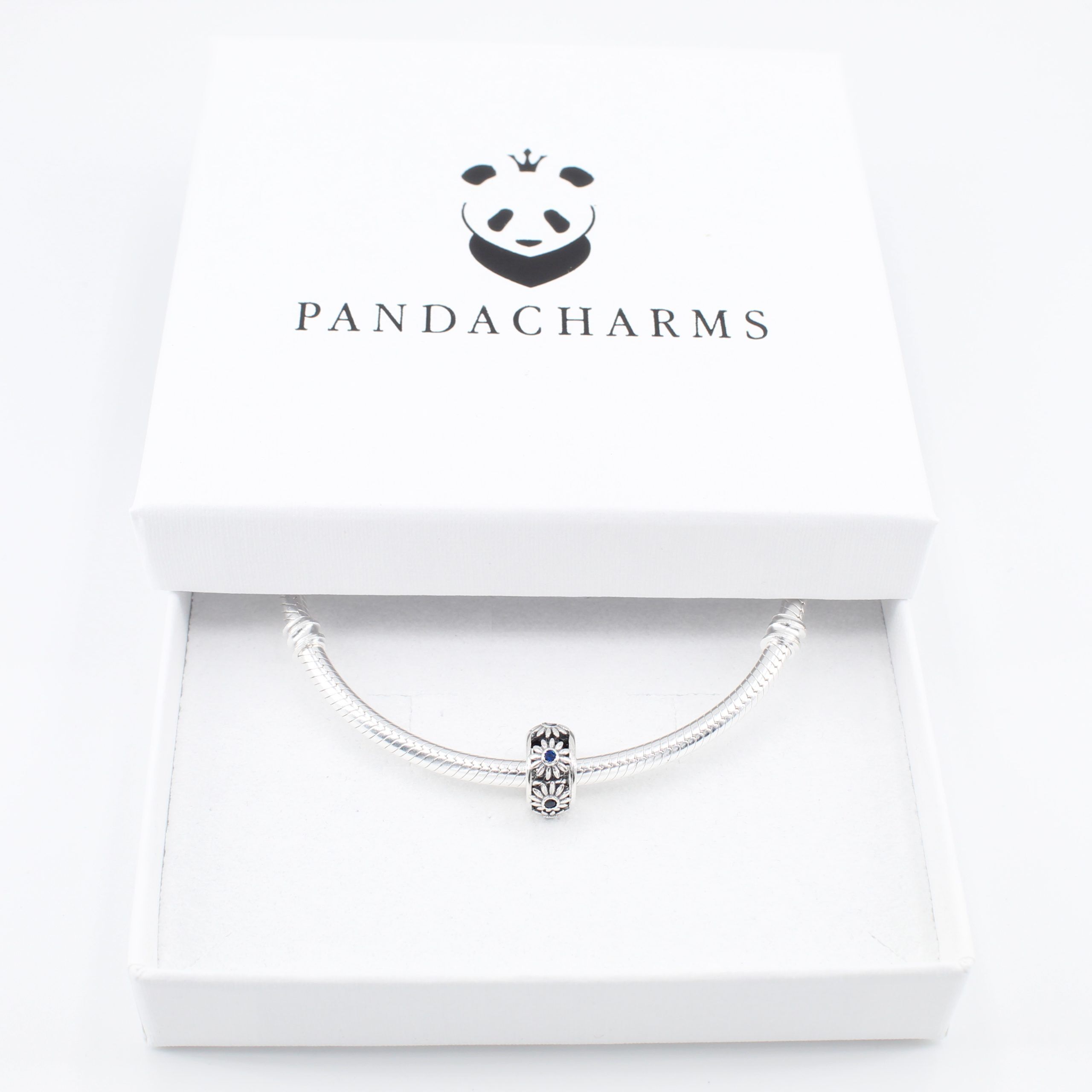 Blaue Blüten Zwischenelement Charm 3 Blaue Blüten Zwischenelement Charm